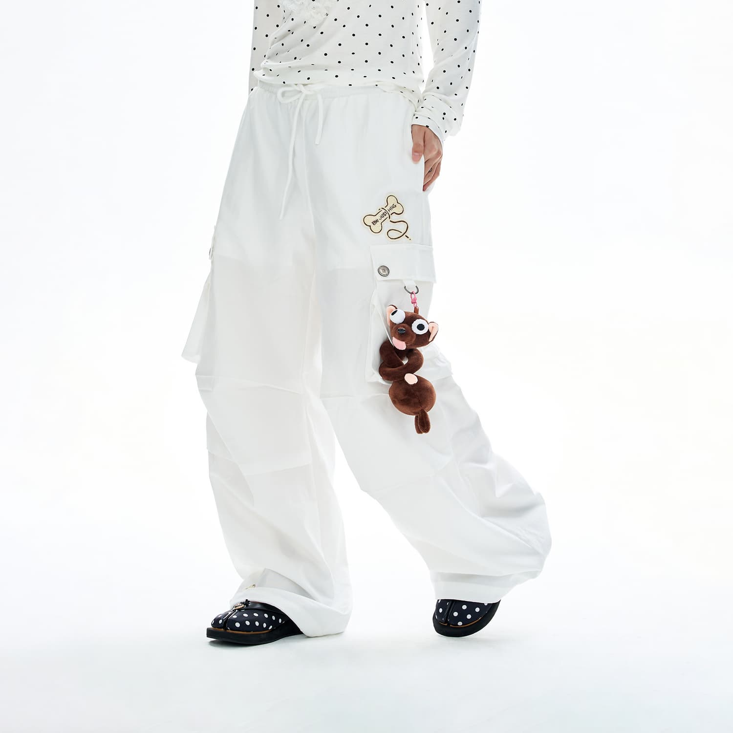 Штаны BJHG Белый Женские Повседневные Брюки - изображение 4