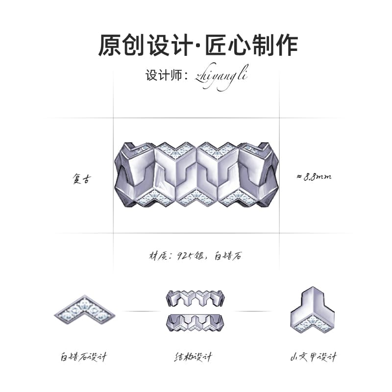 Кольцо IDEAGEMER 925 Silver Ring - изображение 6