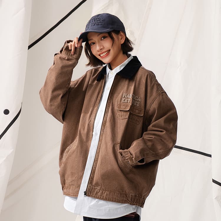 Джинсовая куртка Nautica White Sail Куртка Унисекс - изображение 4