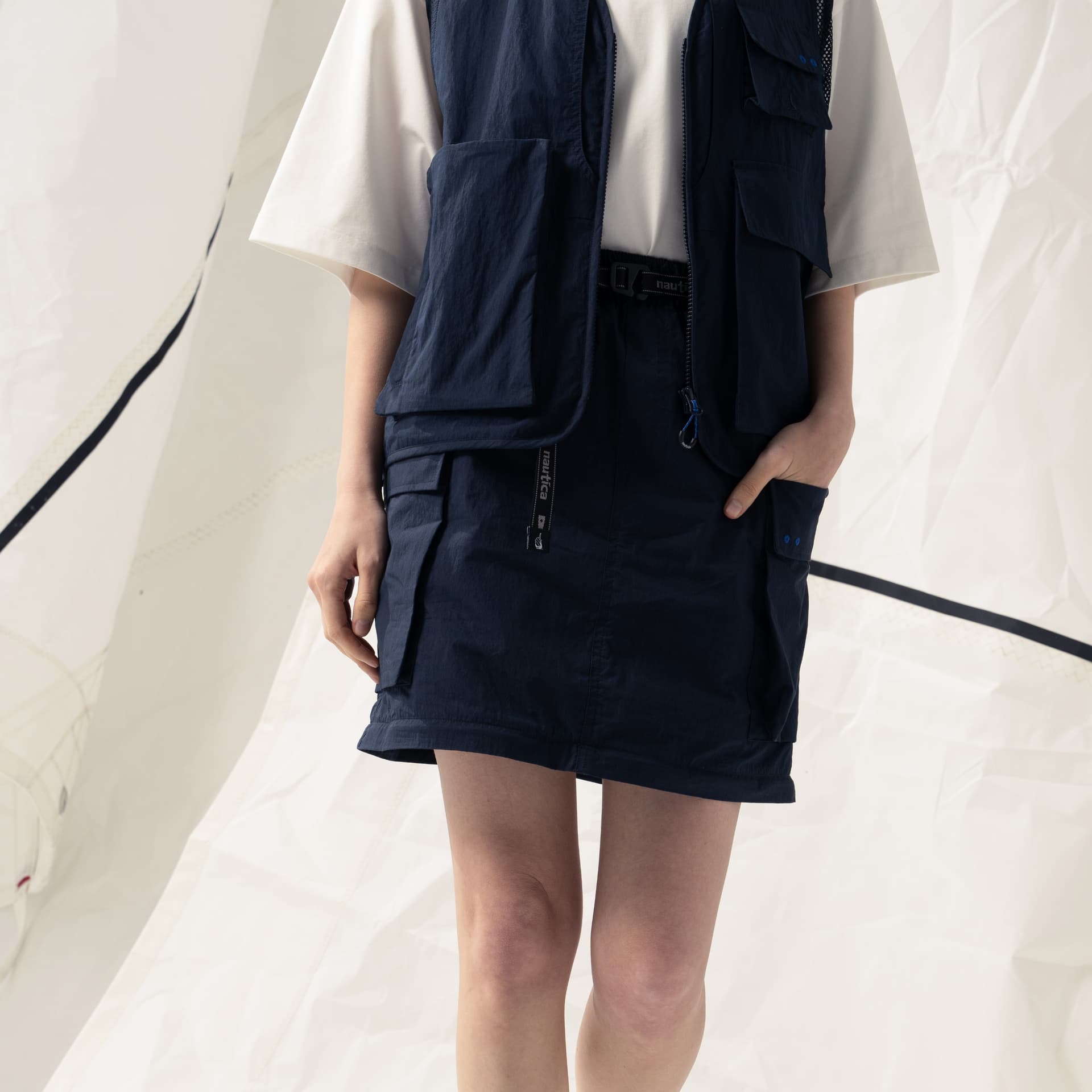 Юбка Nautica White Sail Повседневная длинная юбка для женщин - изображение 17