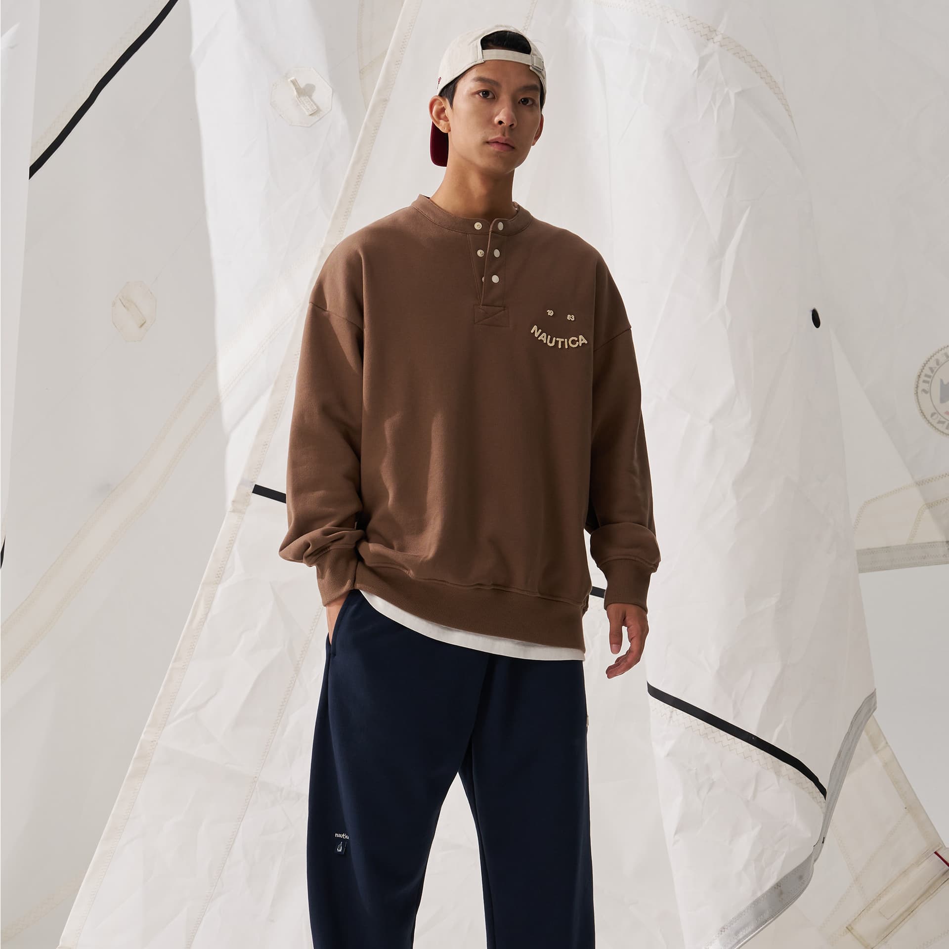 Худи Nautica White Sail Толстовка с длинными рукавами унисекс - изображение 11
