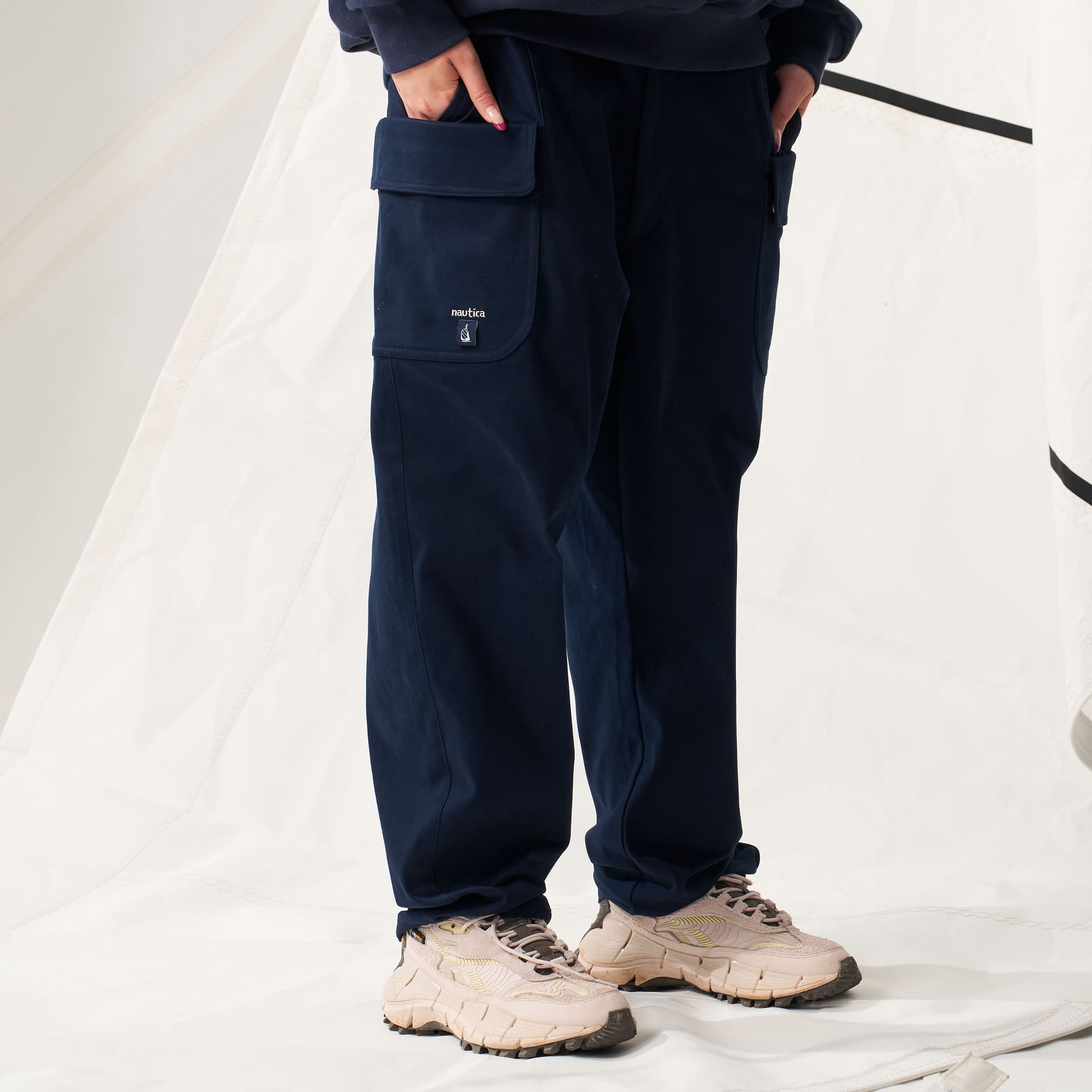 Штаны Nautica White Sail Вязаные Тренировочные Брюки Мужские - изображение 4