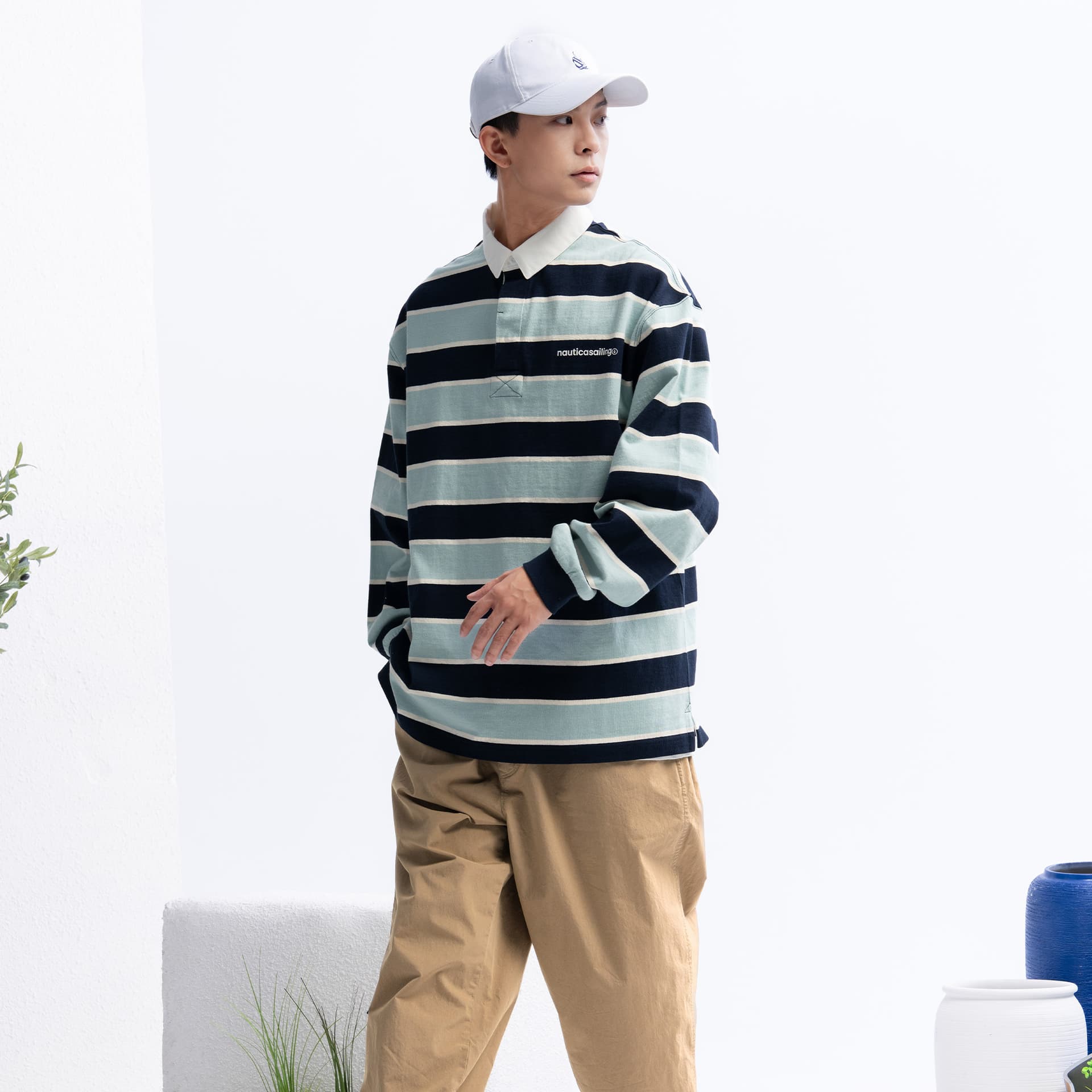 Поло Nautica White Sail Короткий Sleeved Поло Мужской - изображение 8