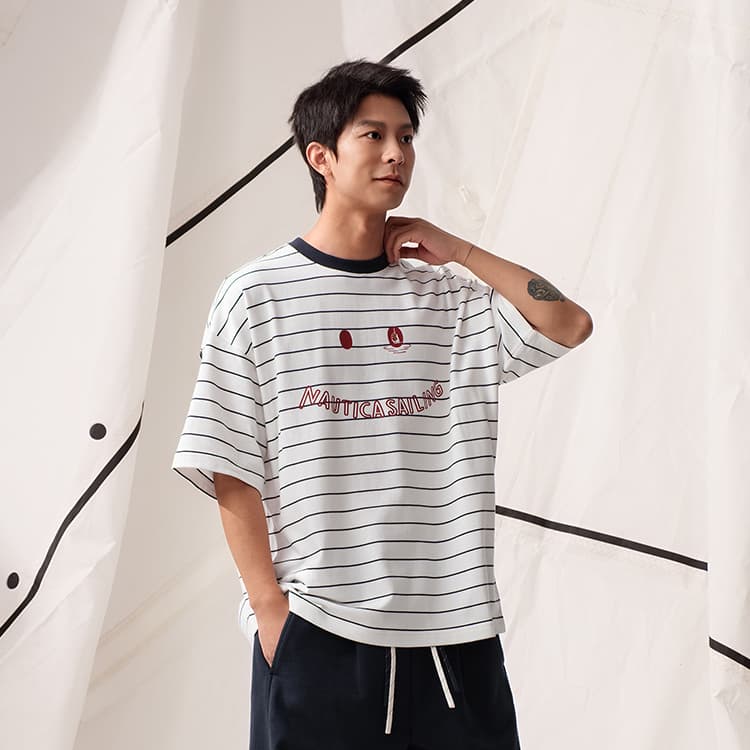 Футболка Nautica White Sail T-рубашка унисекс - изображение 10