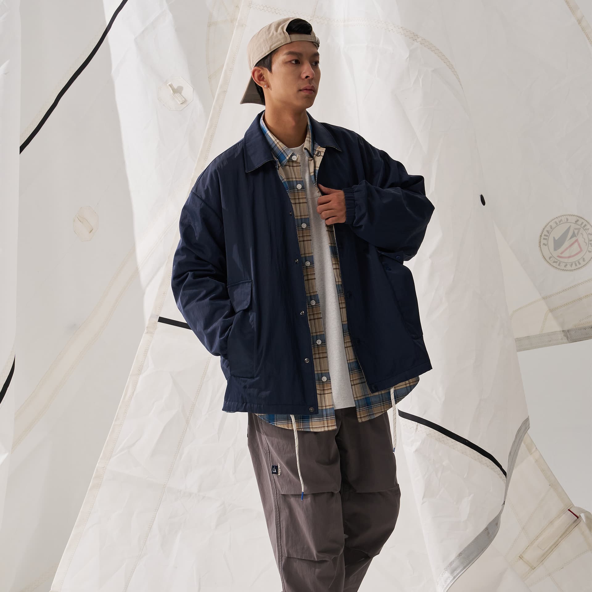 Куртка Nautica White Sail Легкое пальто куртка унисекс - изображение 10