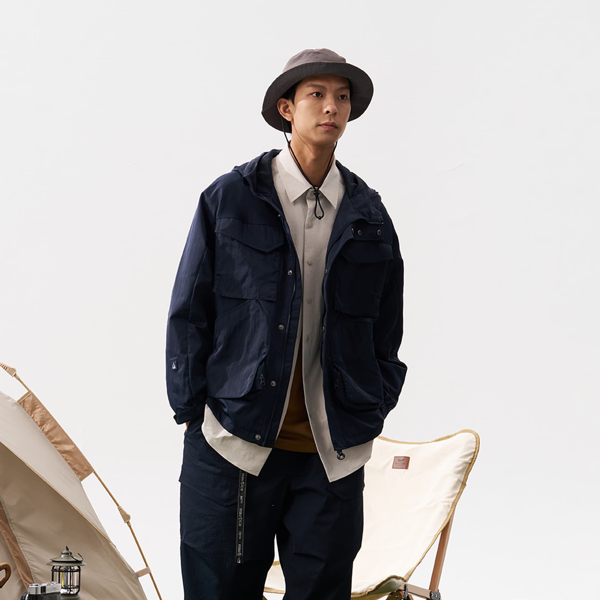 Куртка Nautica White Sail Легкое пальто куртка унисекс - изображение 4