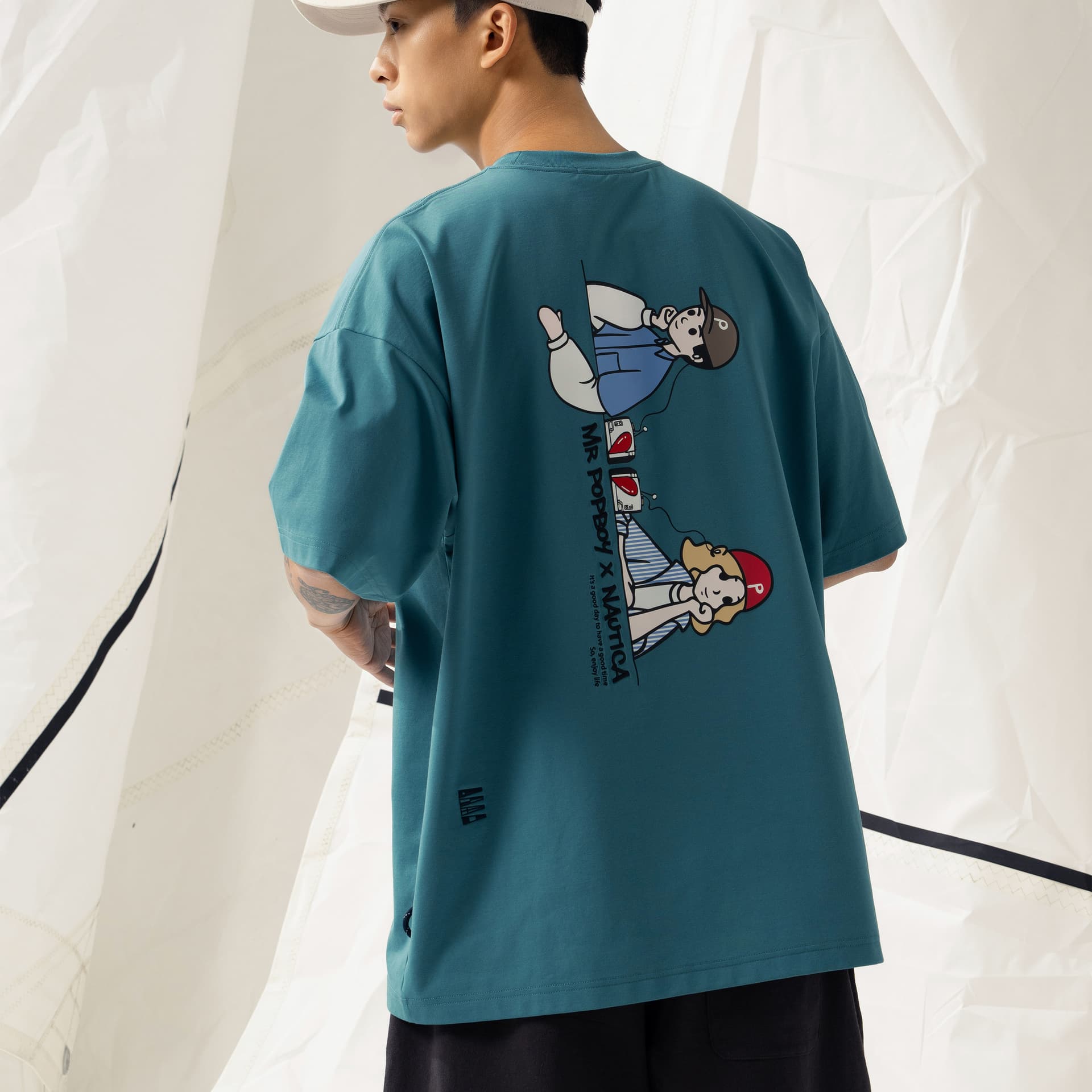 Футболка nautica white sail x POPBOY SS24 T - изображение 4