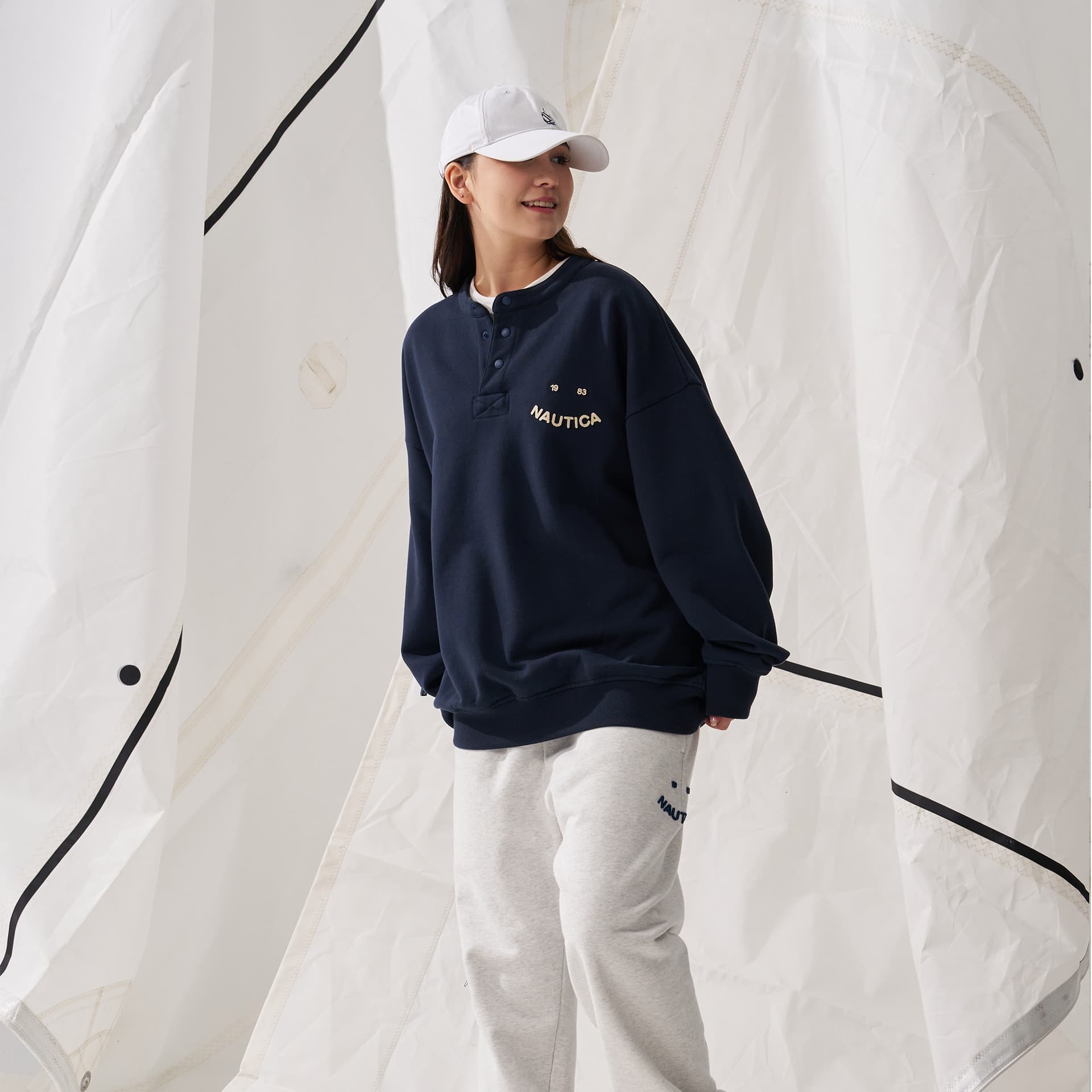 Худи Nautica White Sail Толстовка с длинными рукавами унисекс - изображение 8
