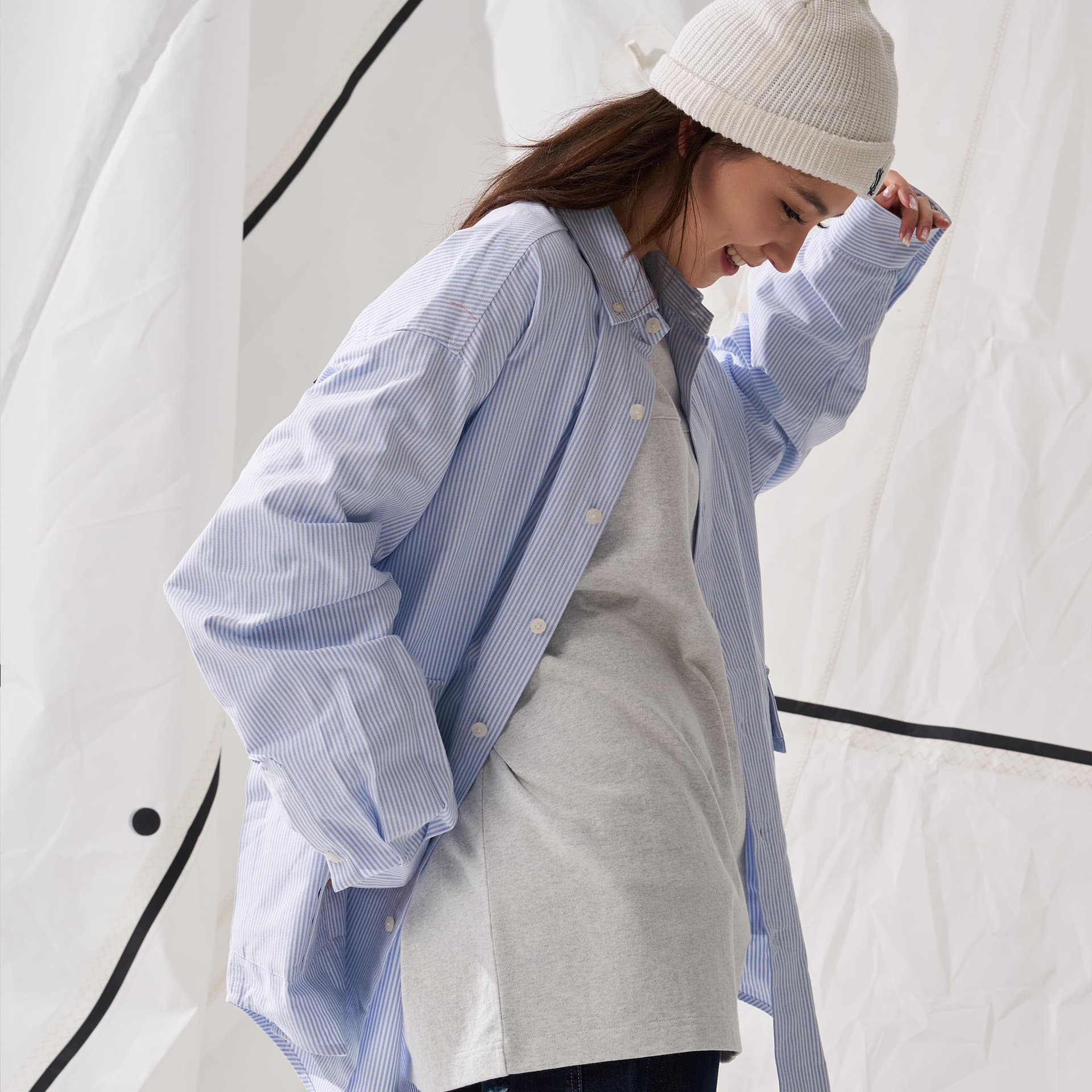 Рубашка Nautica White Sail Длинная рубашка с длинным рукавом унисекс - изображение 5