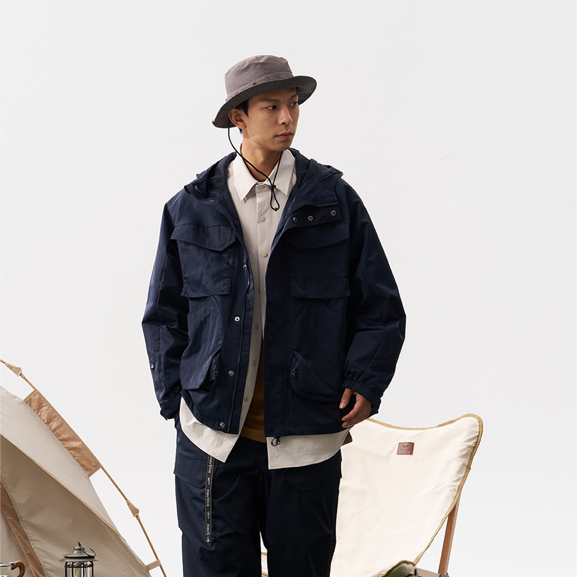Куртка Nautica White Sail Легкое пальто куртка унисекс - изображение 3