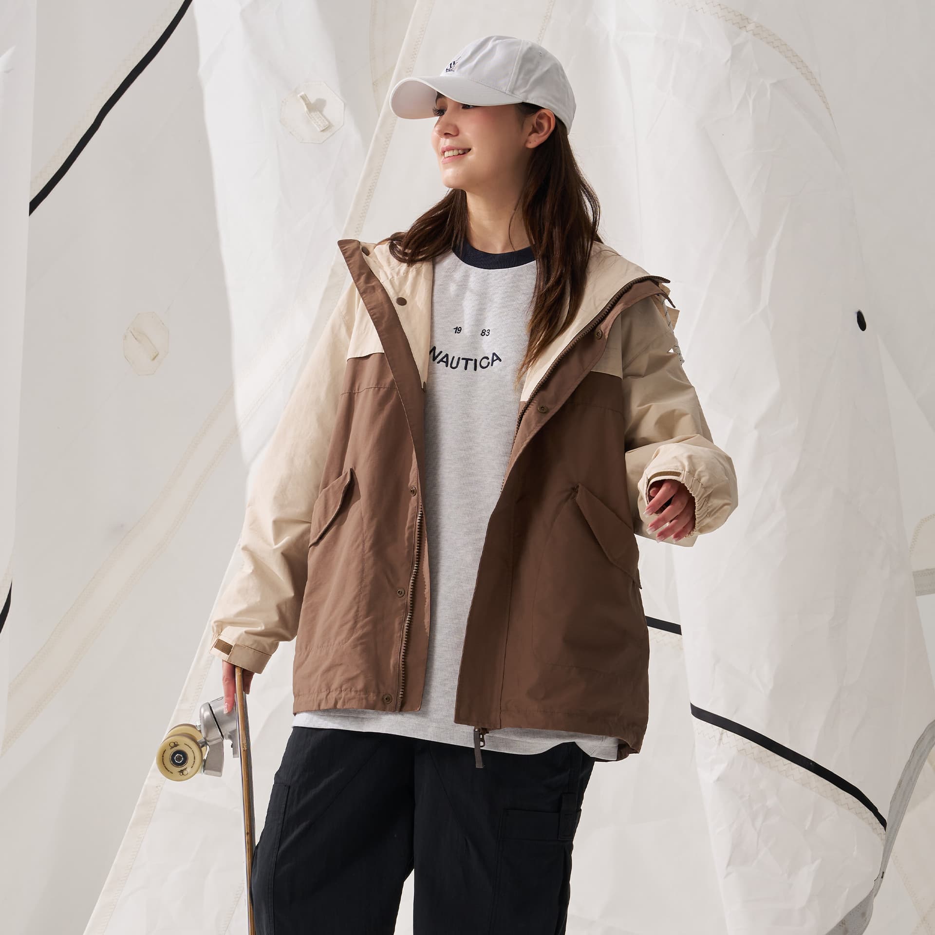 Куртка Nautica White Sail Легкое пальто куртка унисекс - изображение 3