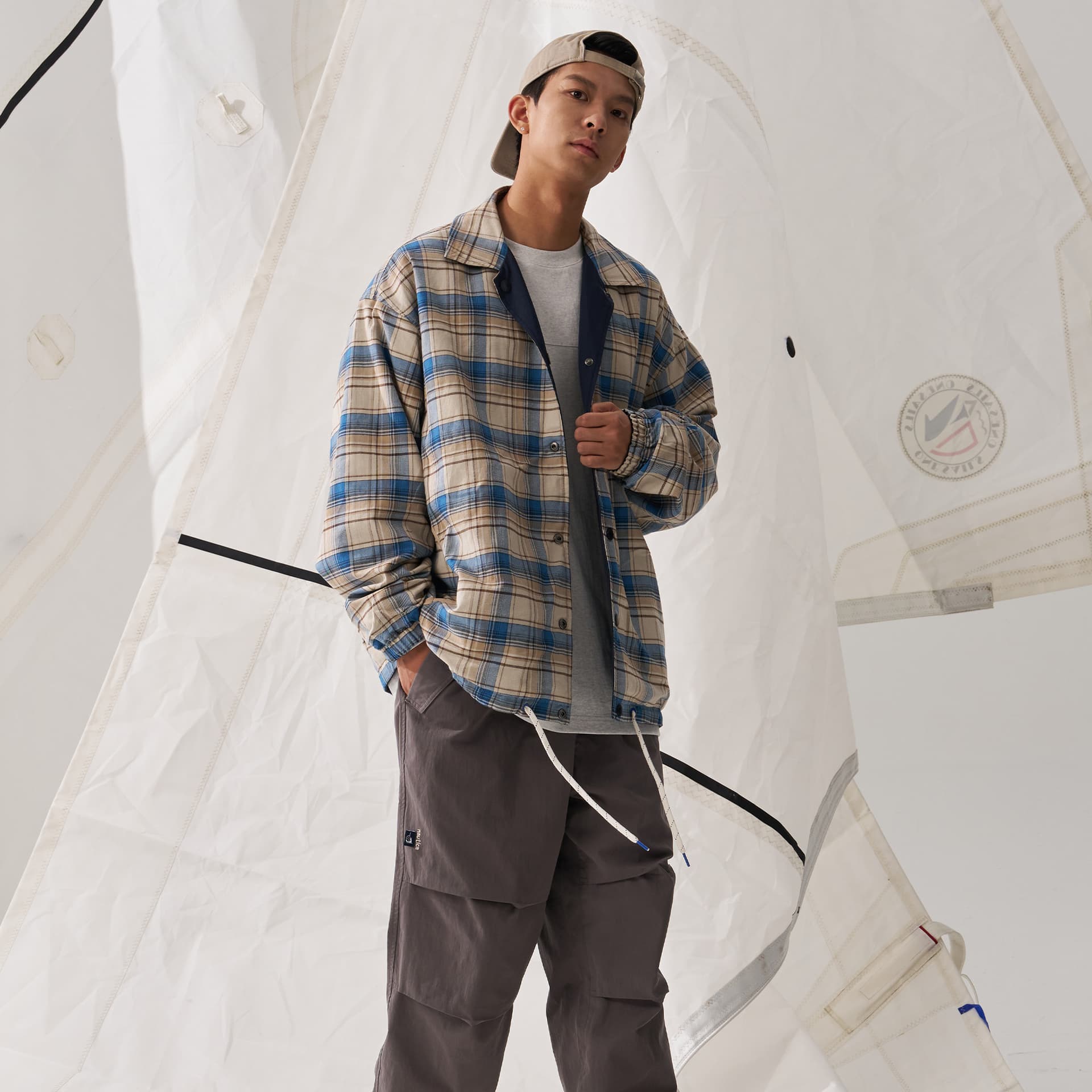 Куртка Nautica White Sail Легкое пальто куртка унисекс - изображение 16