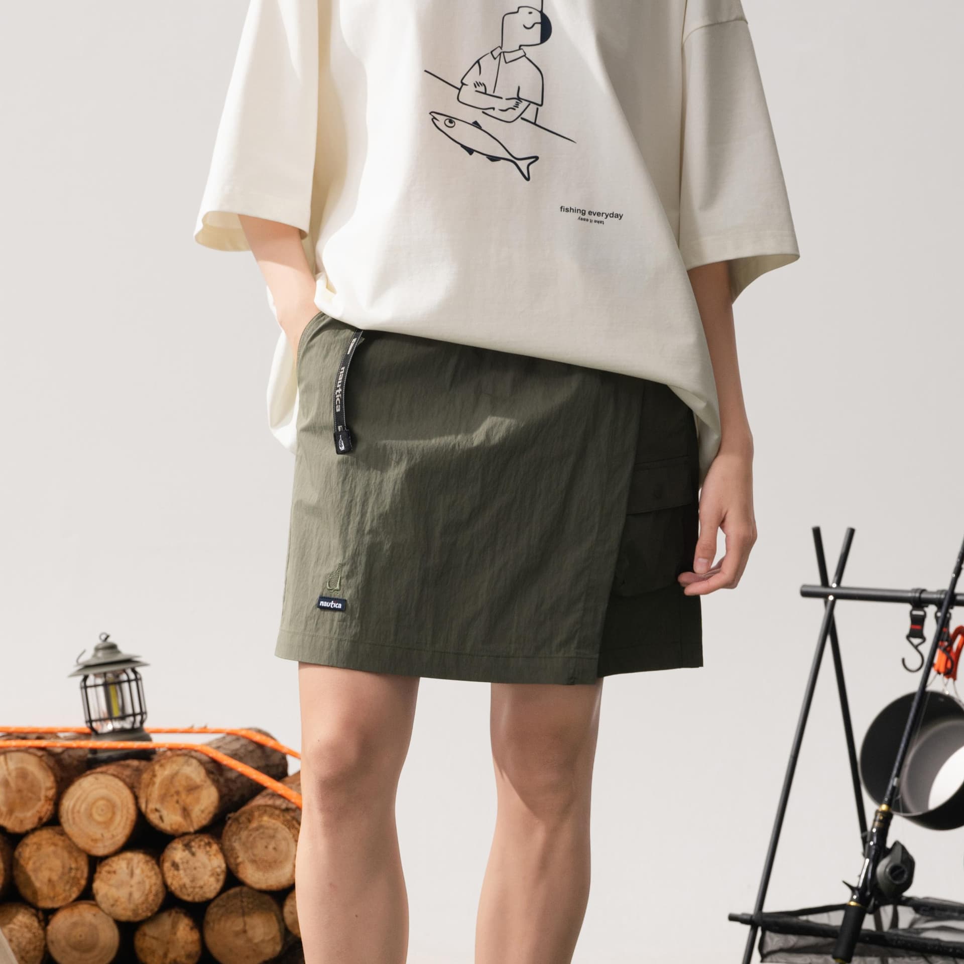 Nautica White Sail Карго Юбки Короткие Женские - изображение 3
