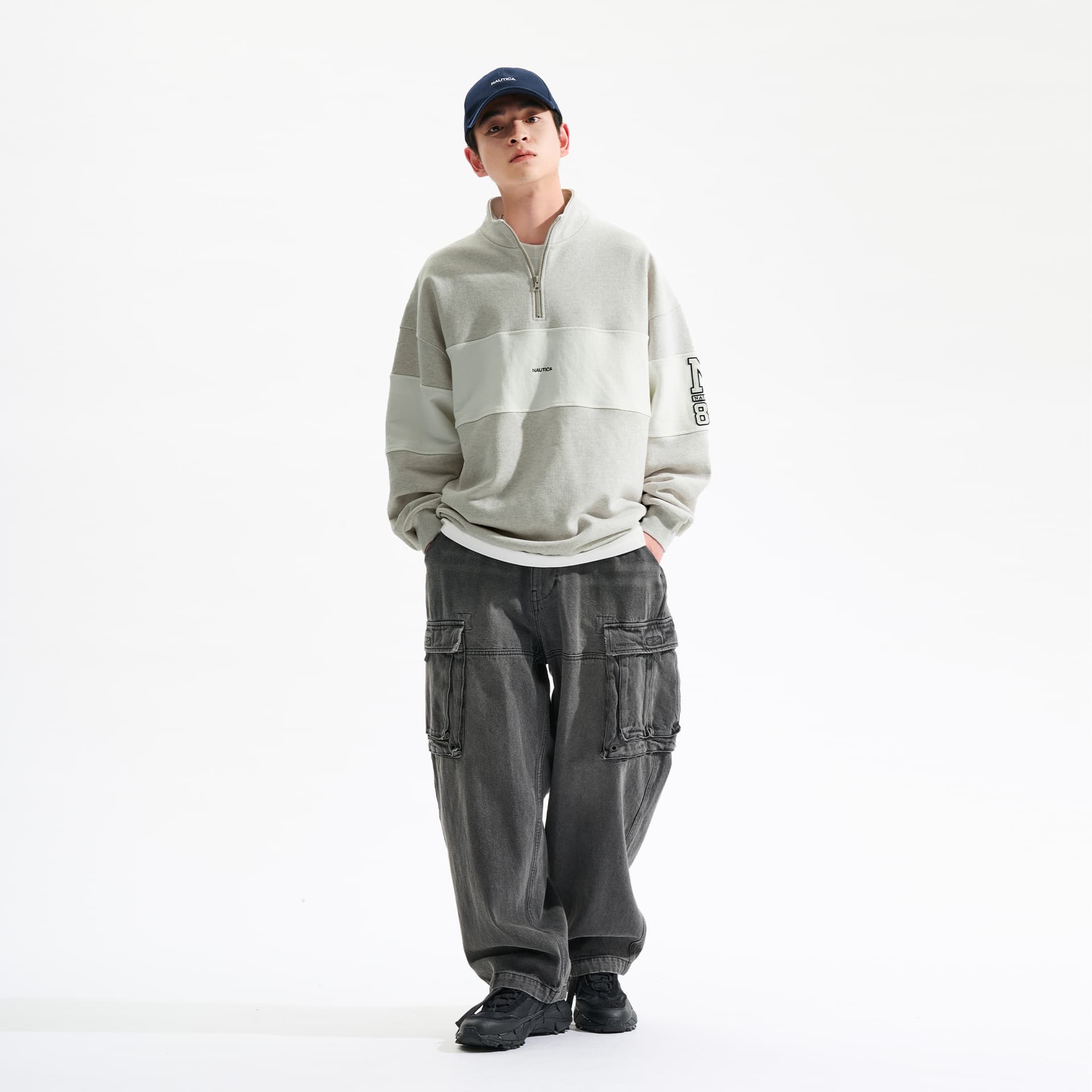 Худи Nautica White Sail Длинный рукав Толстовка Унисекс - изображение 3