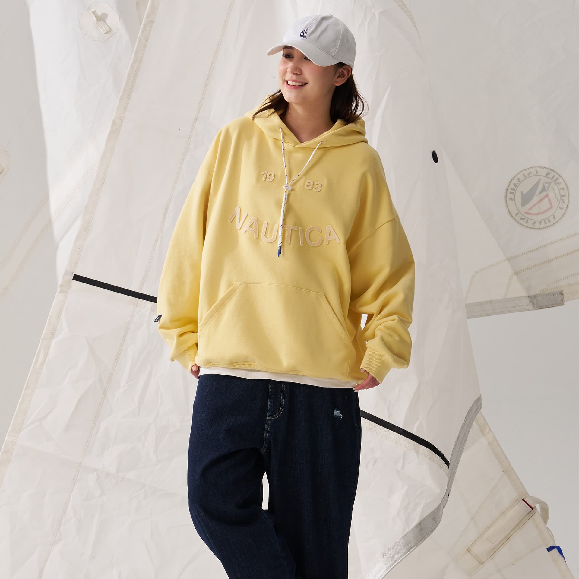 Худи Nautica White Sail Толстовка с Длинными Рукавами Унисекс - изображение 3