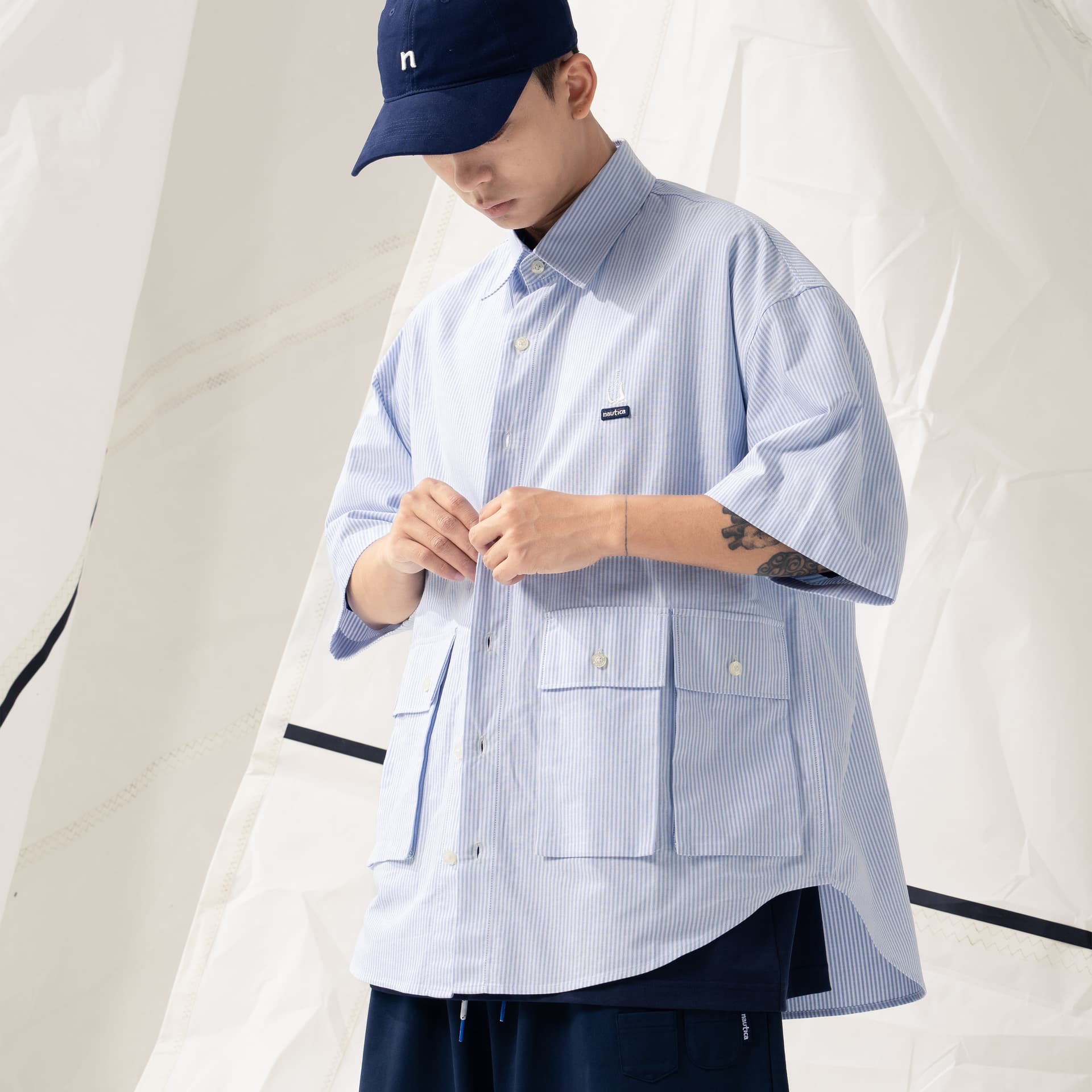 Рубашка nautica white sail SS24 - изображение 8