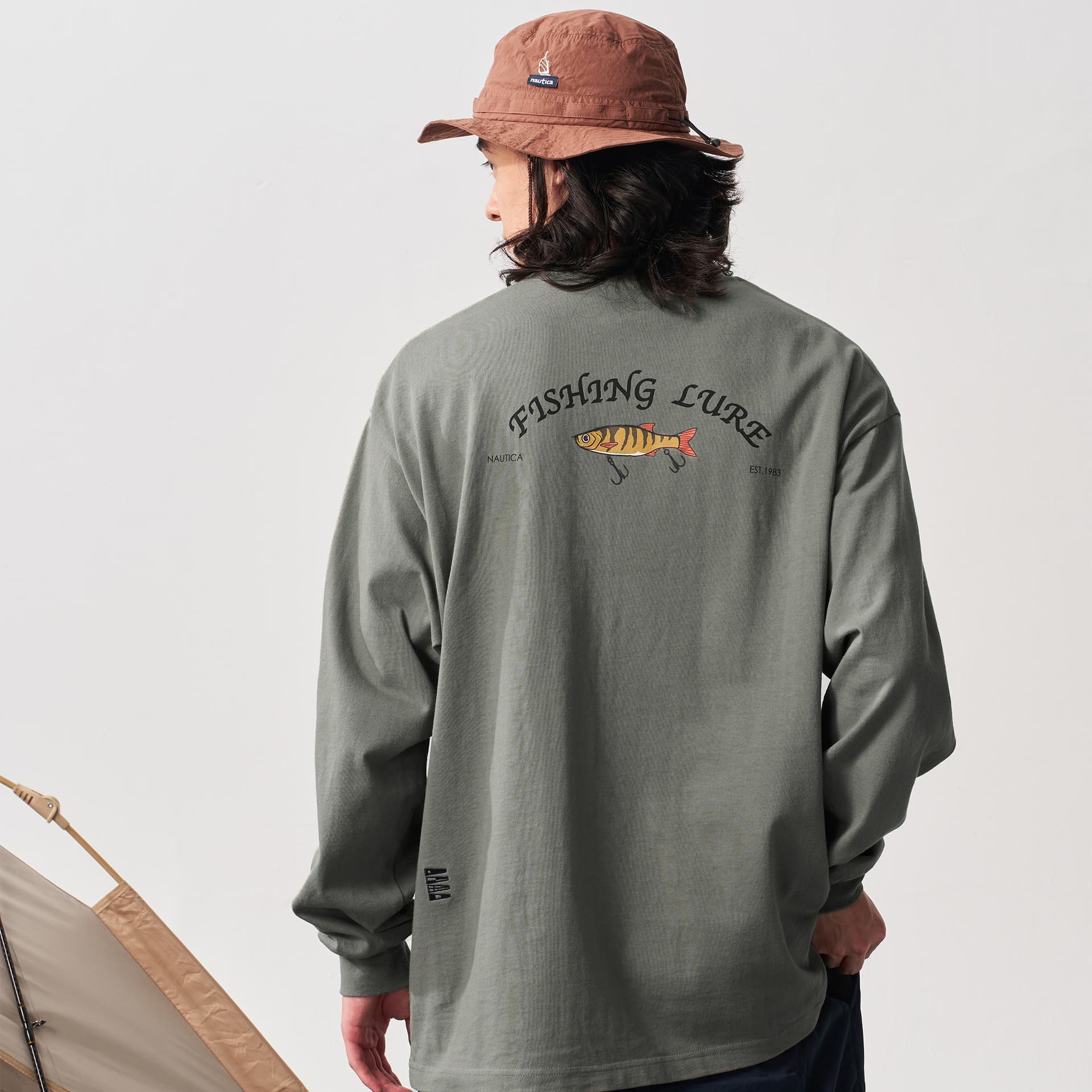 Футболка Nautica White Sail Длинный рукав круглый вырез футболка унисекс - изображение 5
