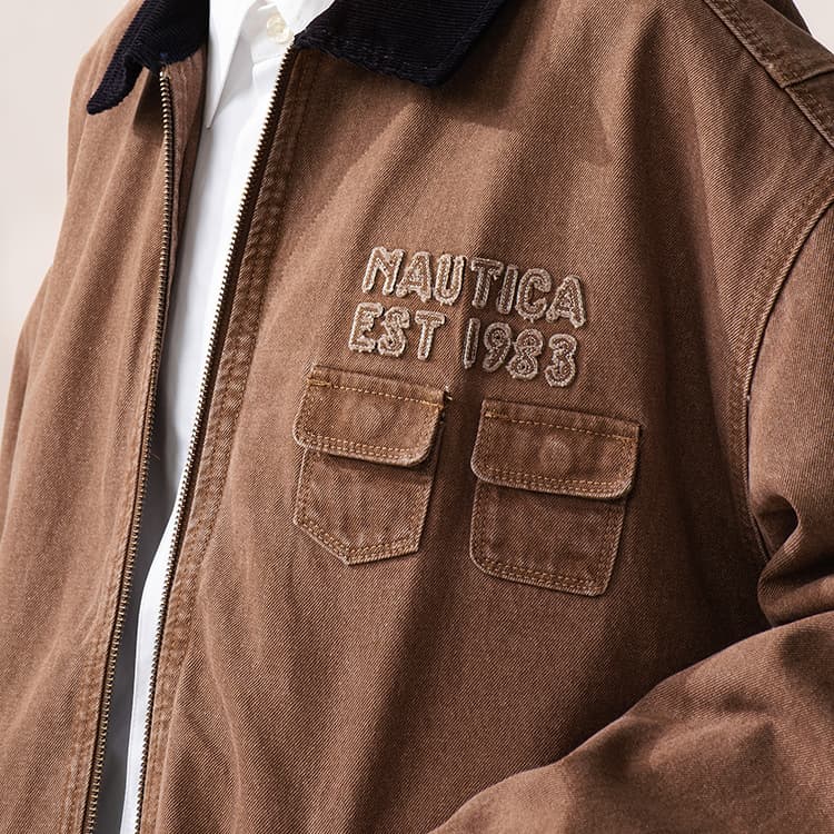 Джинсовая куртка Nautica White Sail Куртка Унисекс - изображение 6