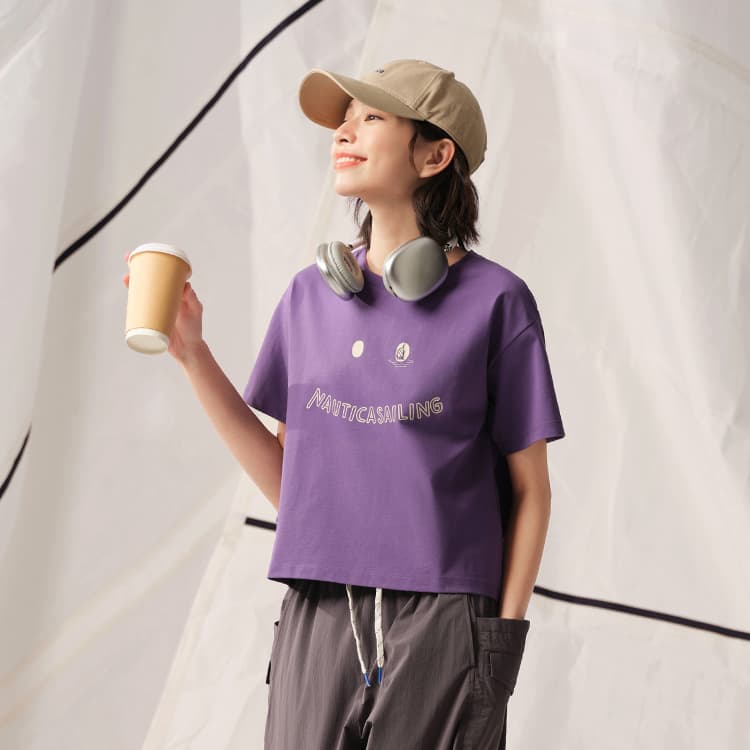 Футболка Nautica White Sail Короткий рукав T-рубашка Женская - изображение 4