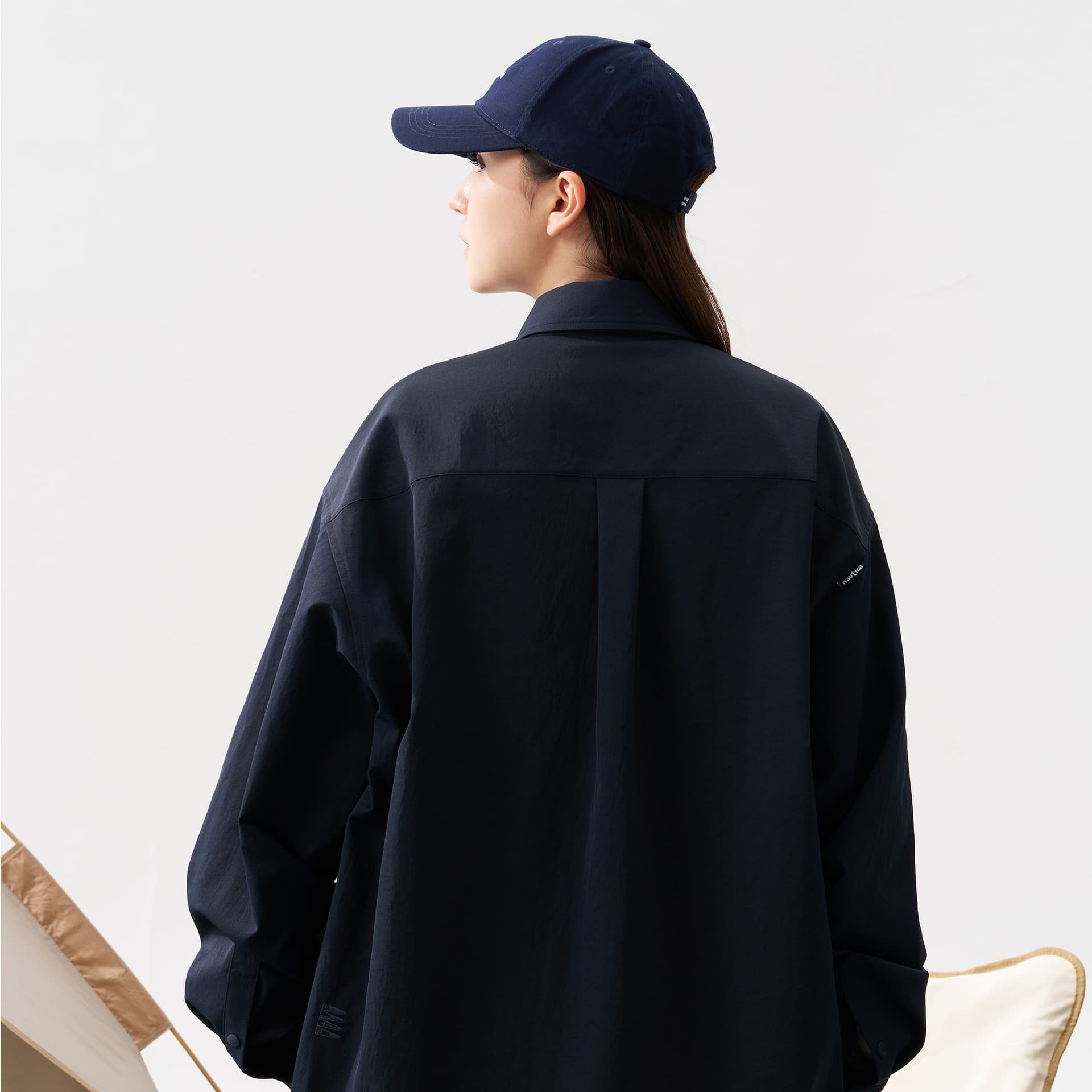 Рубашка Nautica White Sail Длинная рубашка с длинным рукавом унисекс - изображение 5