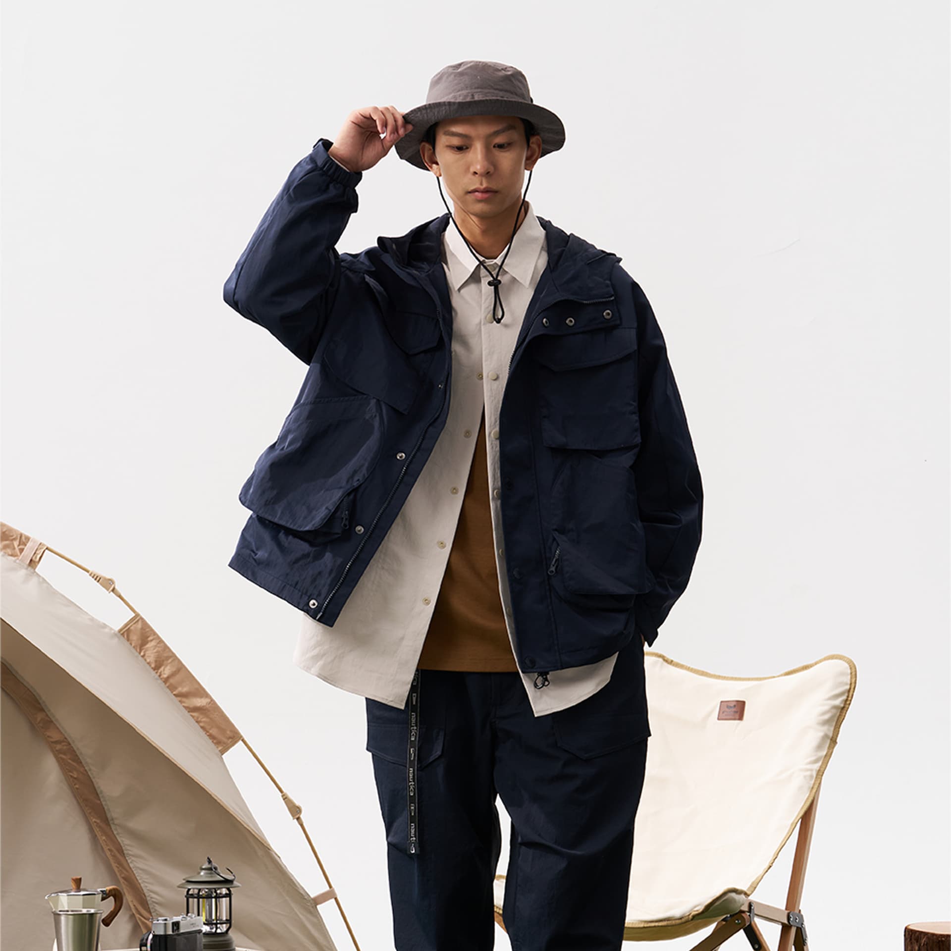 Куртка Nautica White Sail Легкое пальто куртка унисекс - изображение 5
