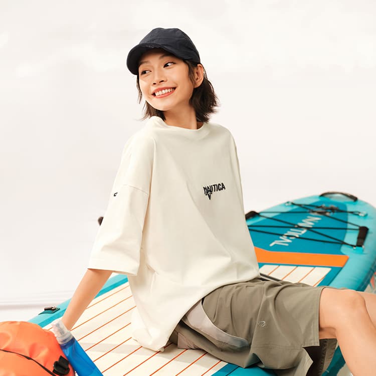 Футболка Nautica White Sail T-рубашка унисекс - изображение 6
