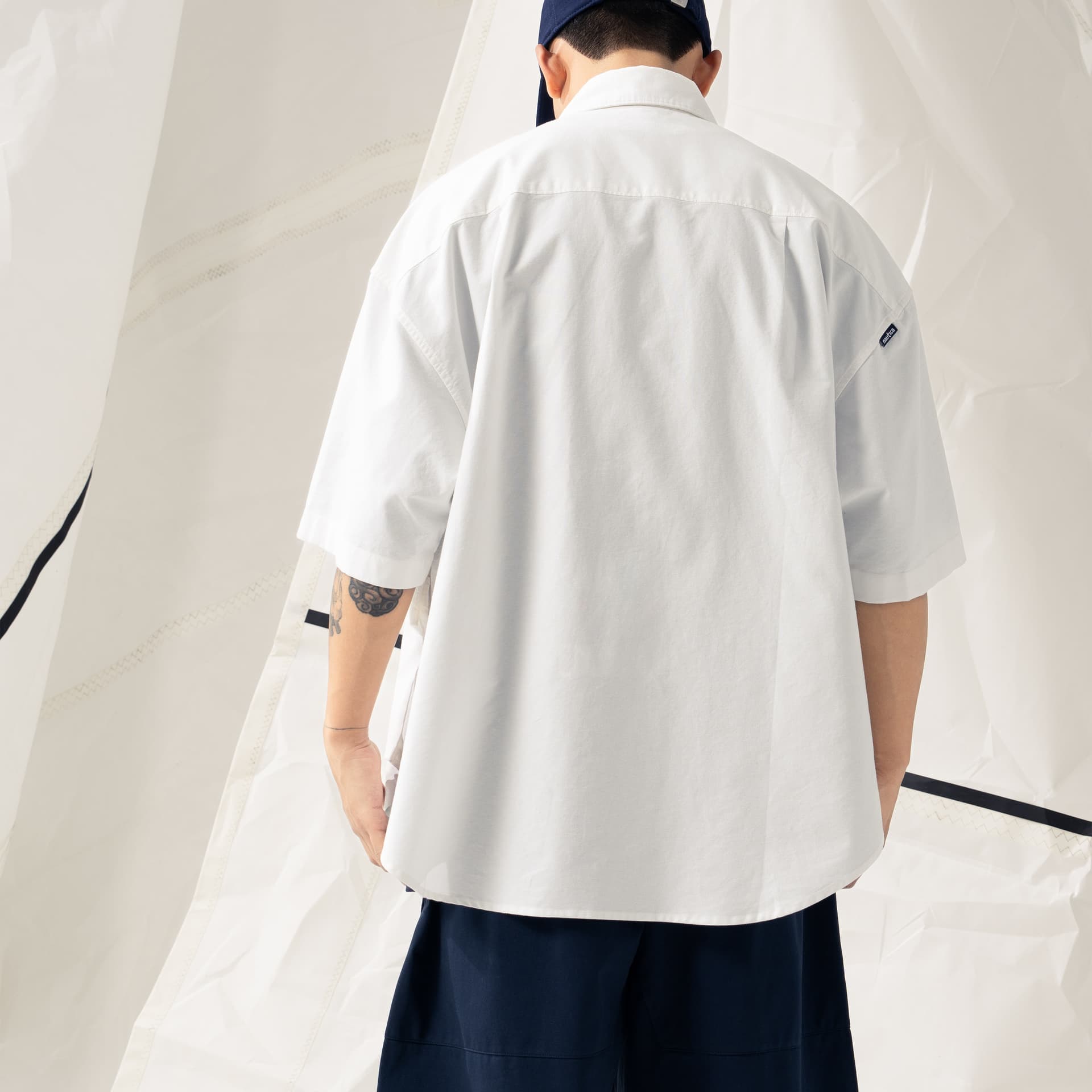 Рубашка Nautica White Sail Короткий Sleeved Рубашка Унисекс Белый - изображение 8
