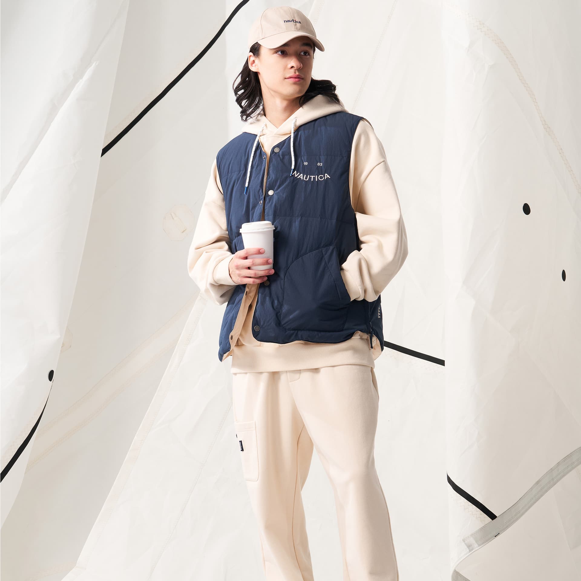 Майка Nautica White Sail Топ без рукавов Мужской - изображение 5