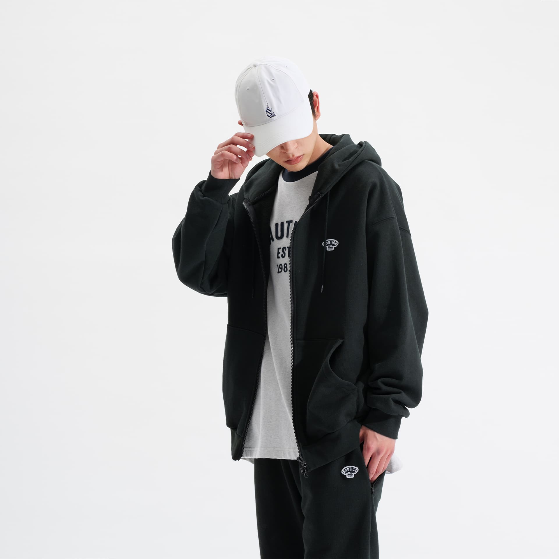 Худи Nautica White Sail Кардиган с длинными рукавами Толстовка унисекс - изображение 4