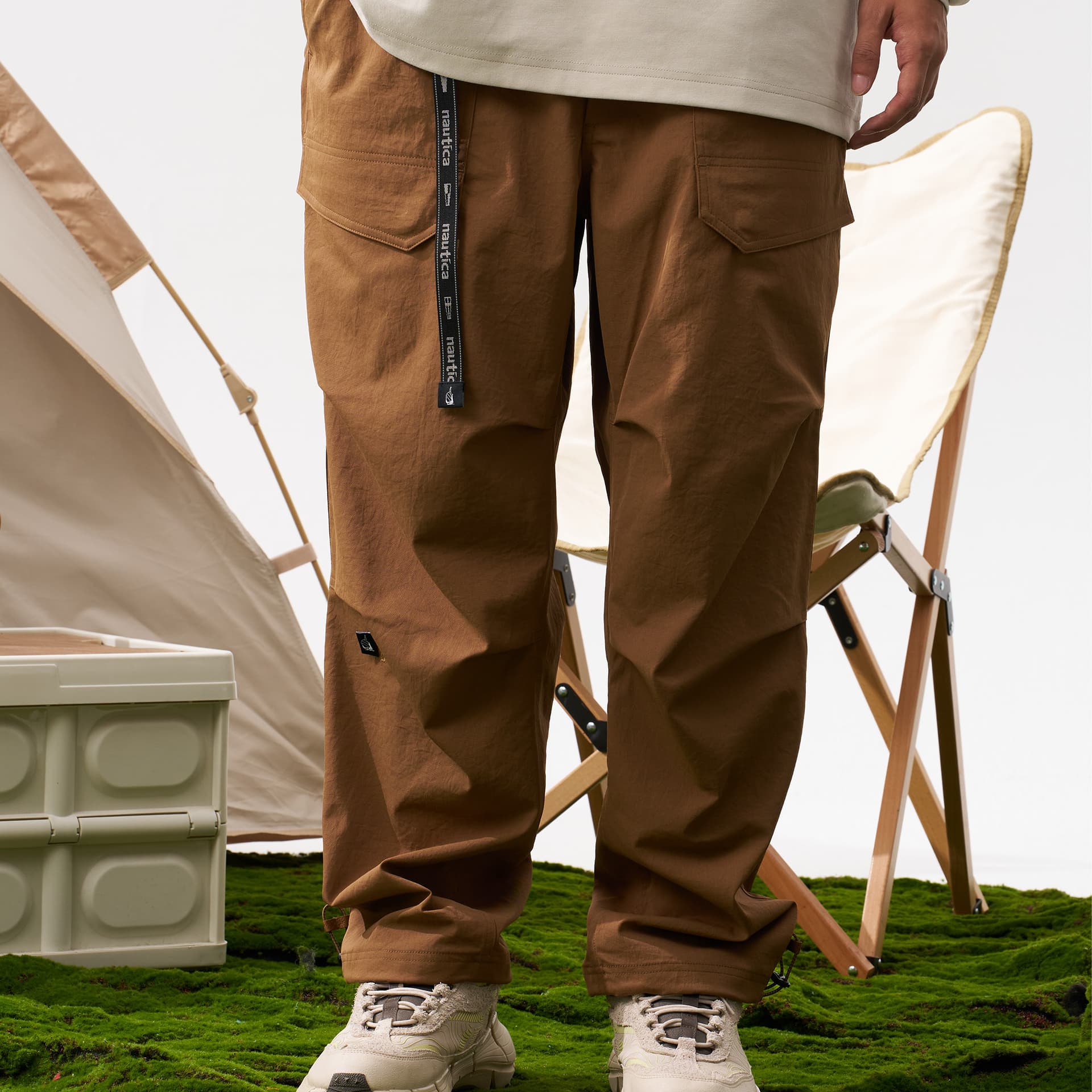 Штаны Nautica White Sail Ткани вязаные Карго-штаны Унисекс - изображение 3