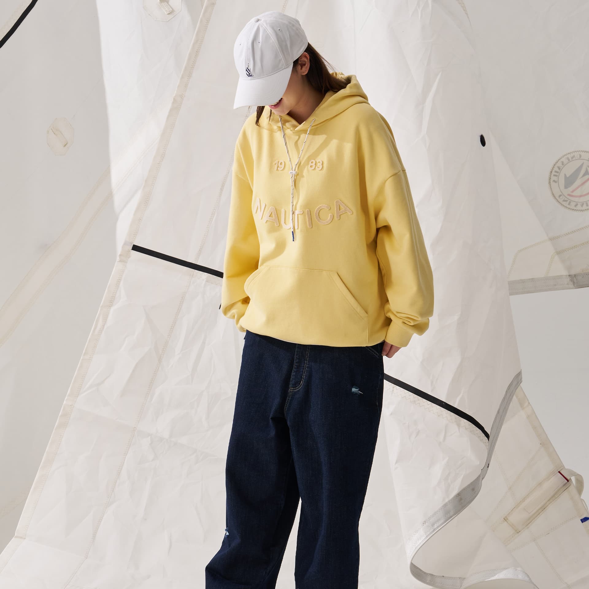 Худи Nautica White Sail Толстовка с Длинными Рукавами Унисекс - изображение 5