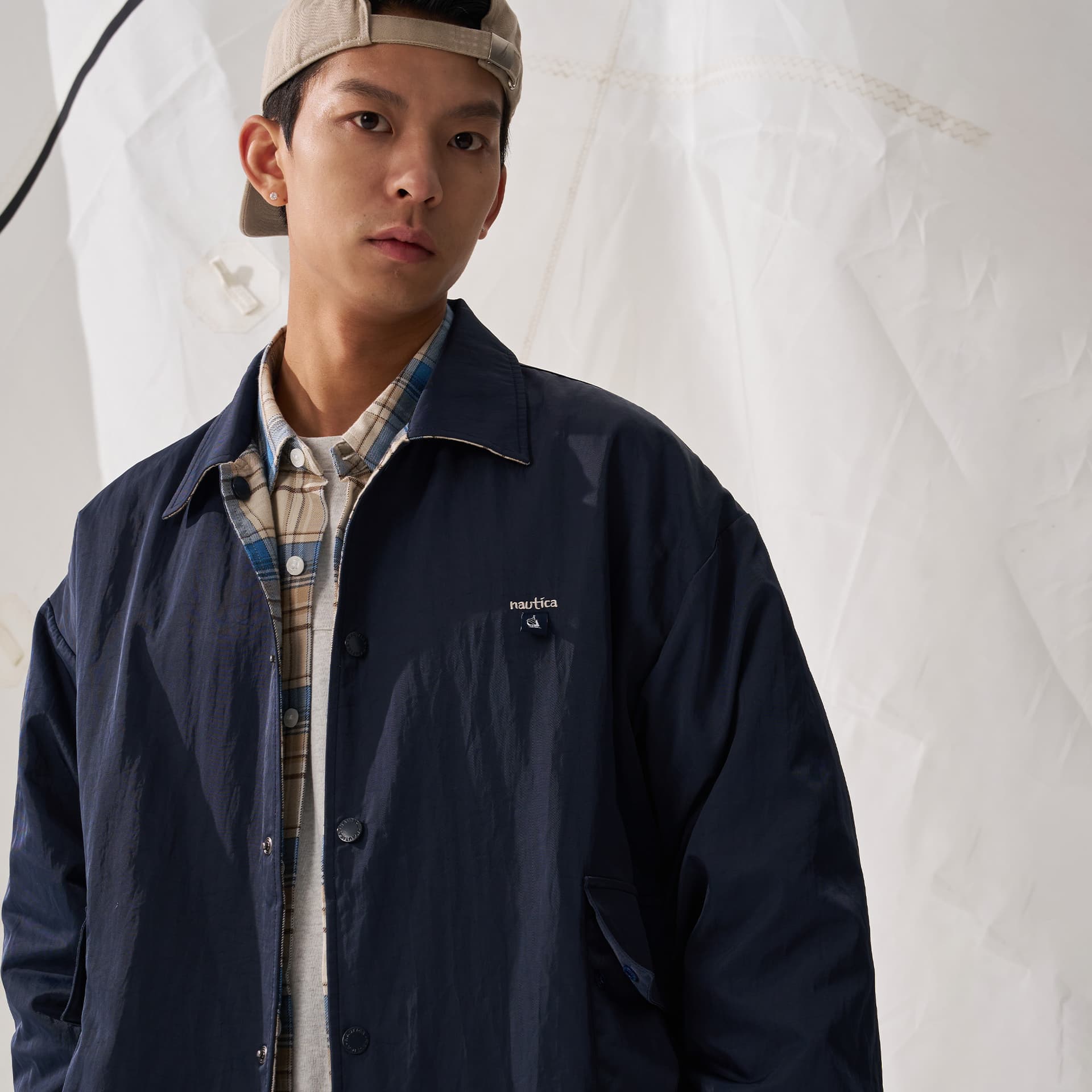 Куртка Nautica White Sail Легкое пальто куртка унисекс - изображение 13