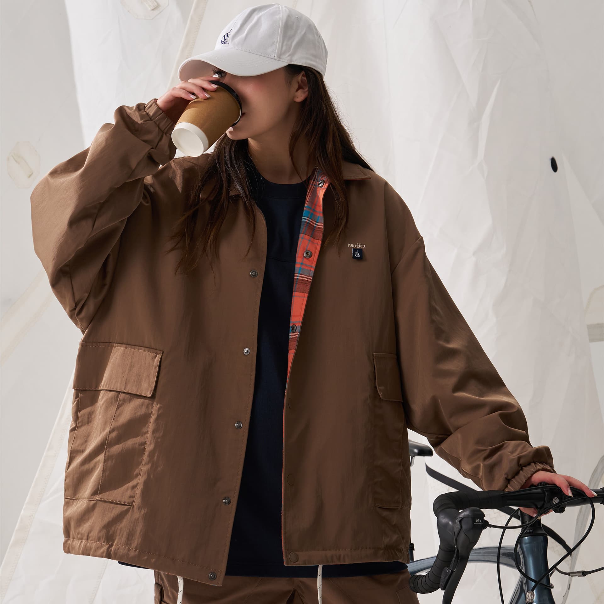 Куртка Nautica White Sail Легкое пальто куртка унисекс - изображение 17
