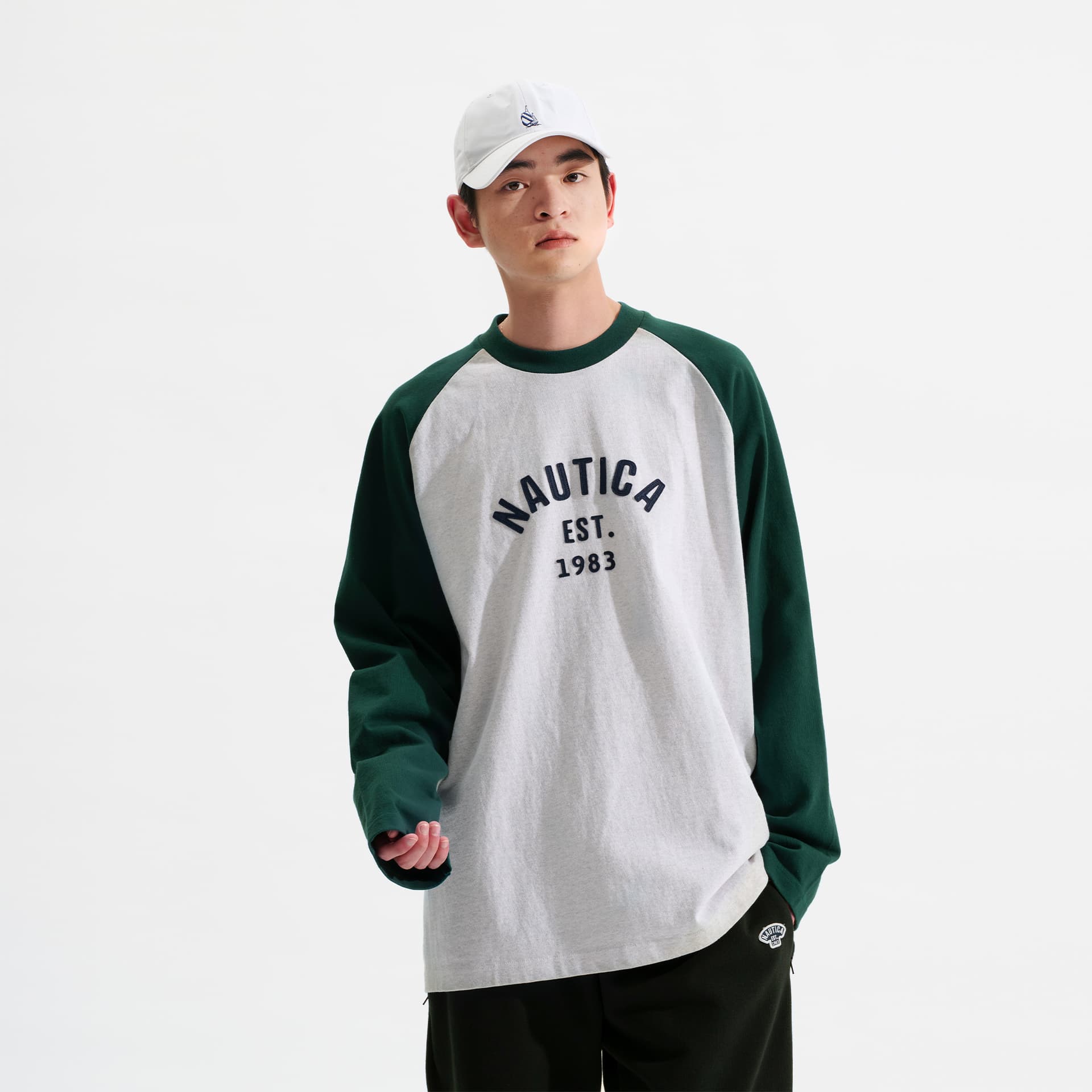Футболка Nautica White Sail Длинный рукав Т-рубашка Унисекс - изображение 5