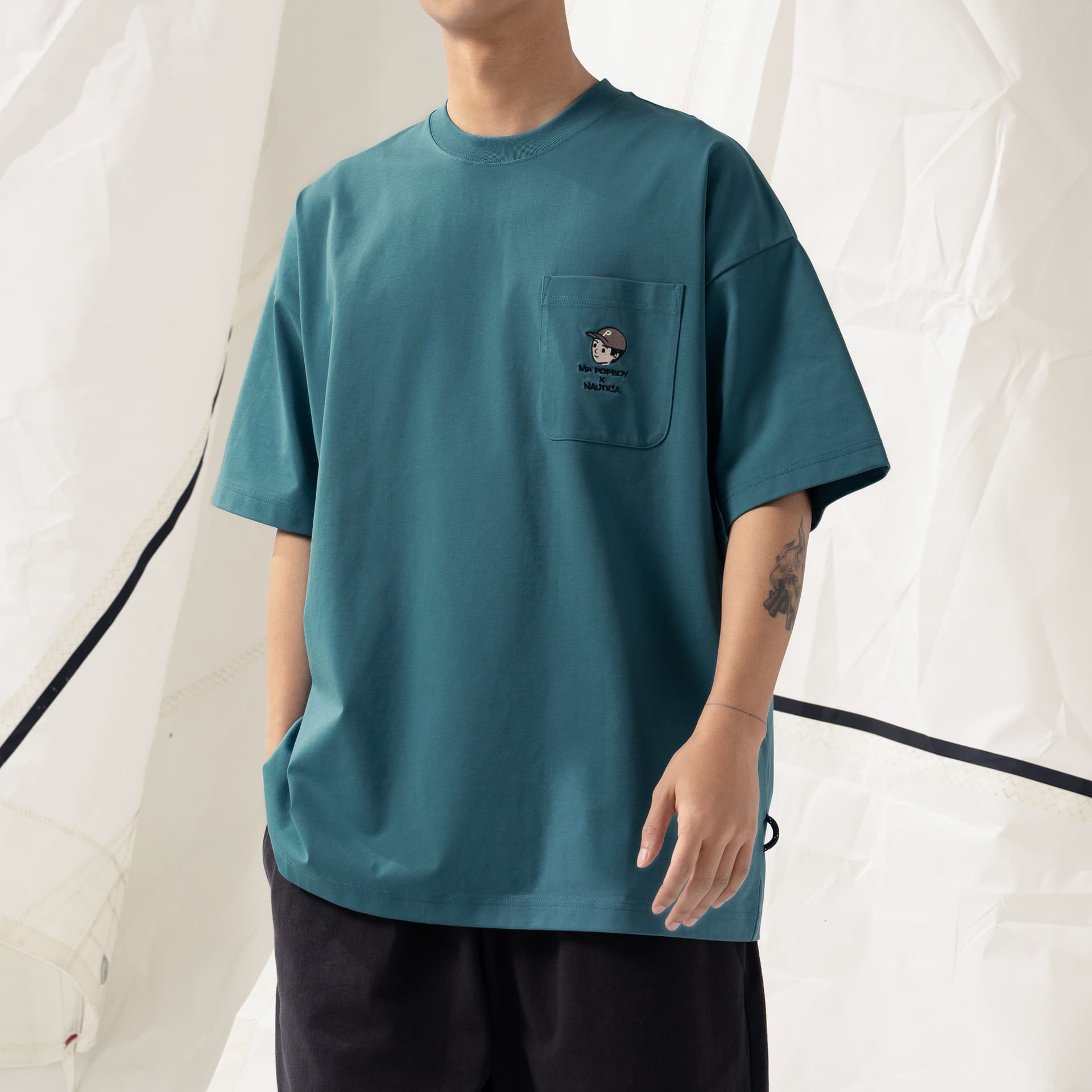 Футболка nautica white sail x POPBOY SS24 T - изображение 5