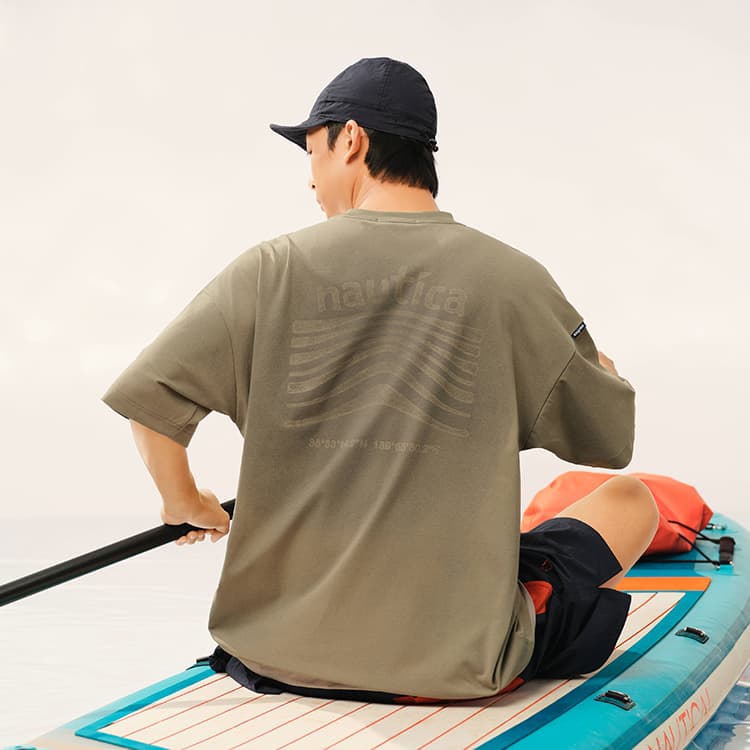 Футболка Nautica White Sail T-рубашка унисекс - изображение 6