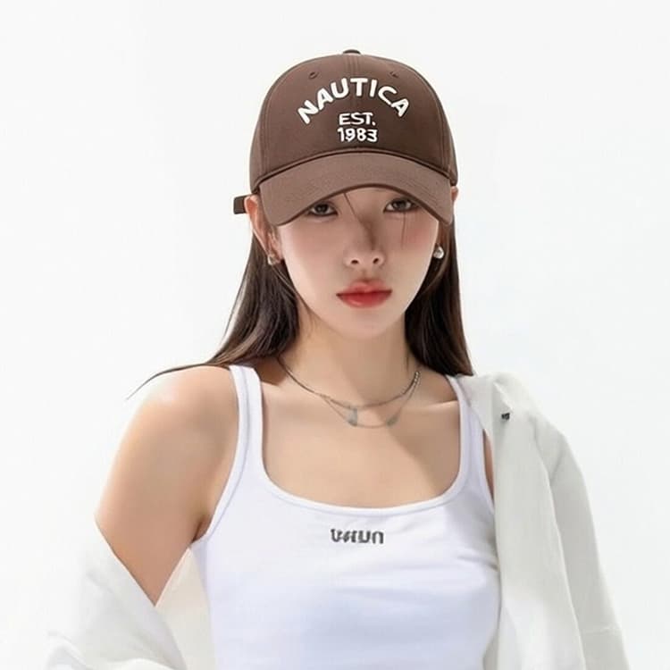 Кепка Nautica White Sail Бейсболки с круглой макушкой, изогнутым козырьком, объемной вышивкой логотипа, регулируемым дизайном, дышащий, классический и универсальный, унисекс, парный - изображение 3