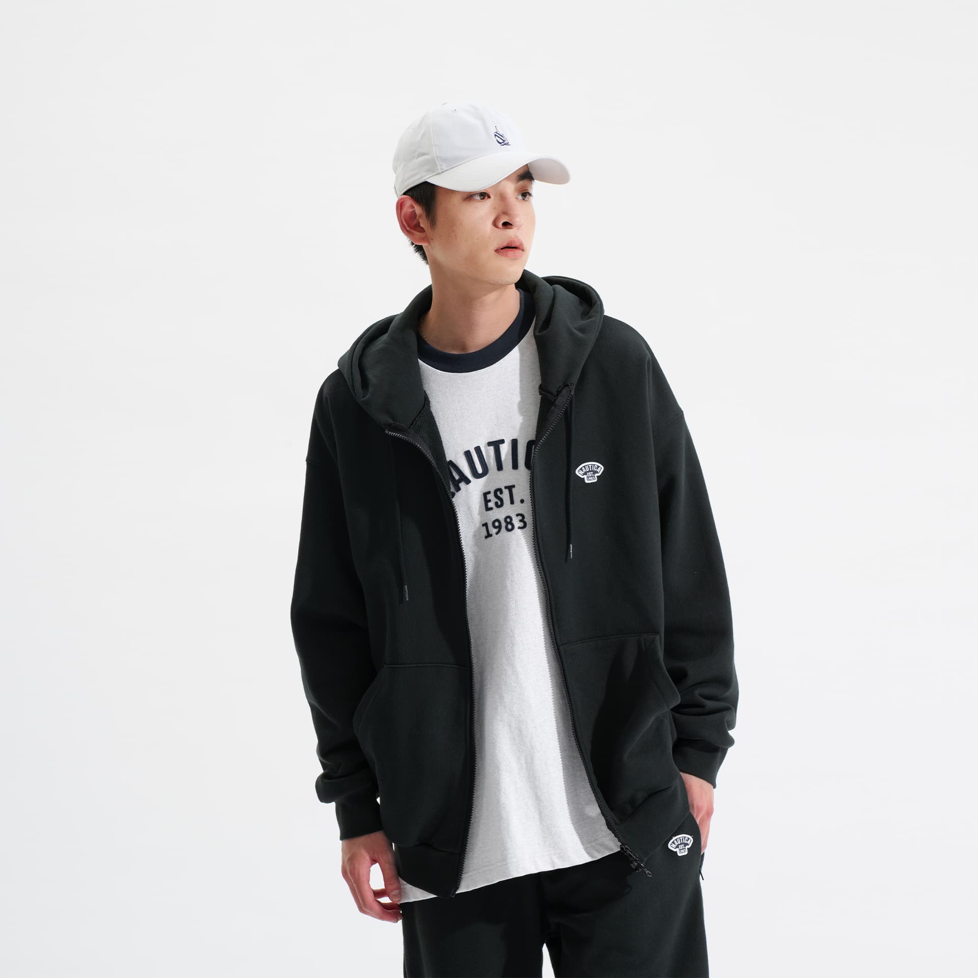 Худи Nautica White Sail Кардиган с длинными рукавами Толстовка унисекс - изображение 3