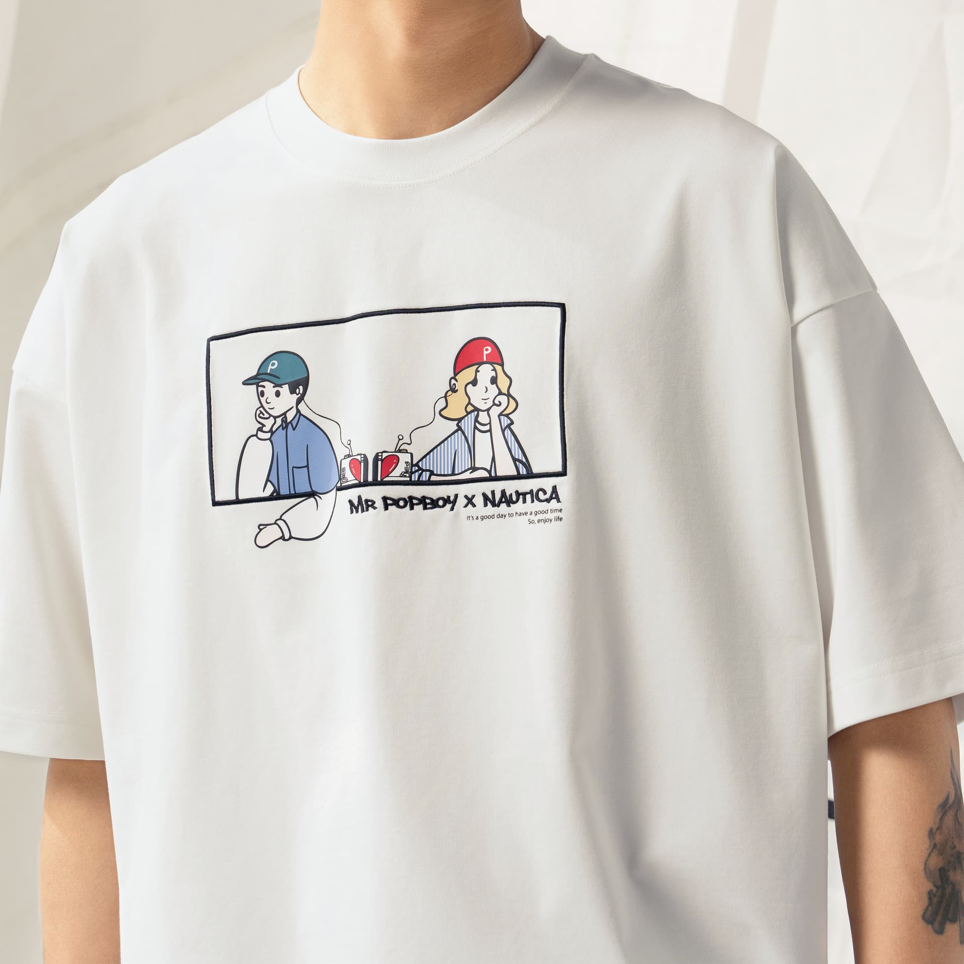 Футболка nautica white sail x POPBOY SS24 T - изображение 6