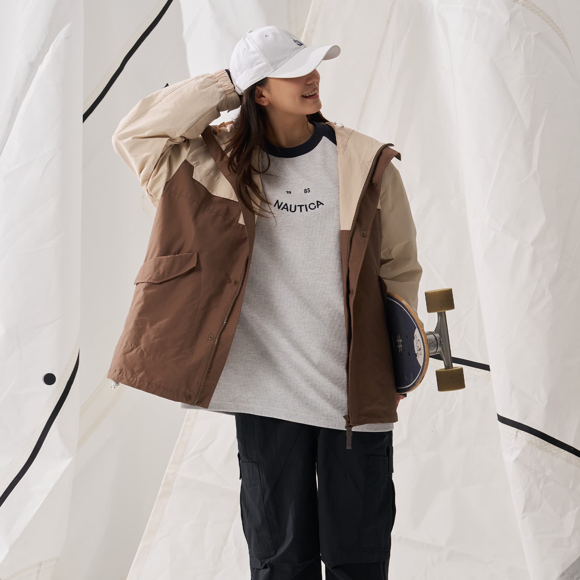 Куртка Nautica White Sail Легкое пальто куртка унисекс - изображение 5