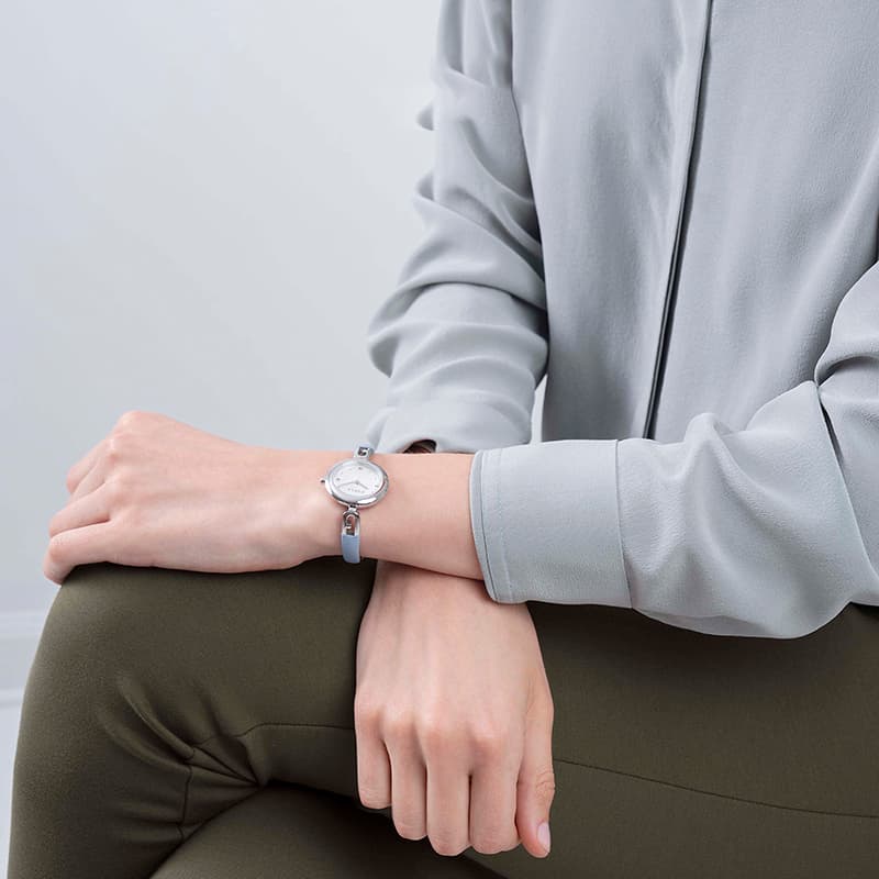 Механические часы Furla Heritage Часы с ремешком на запястье кварцевый механизм натуральная кожа шнуровка 28 мм серебристый циферблат - изображение 7