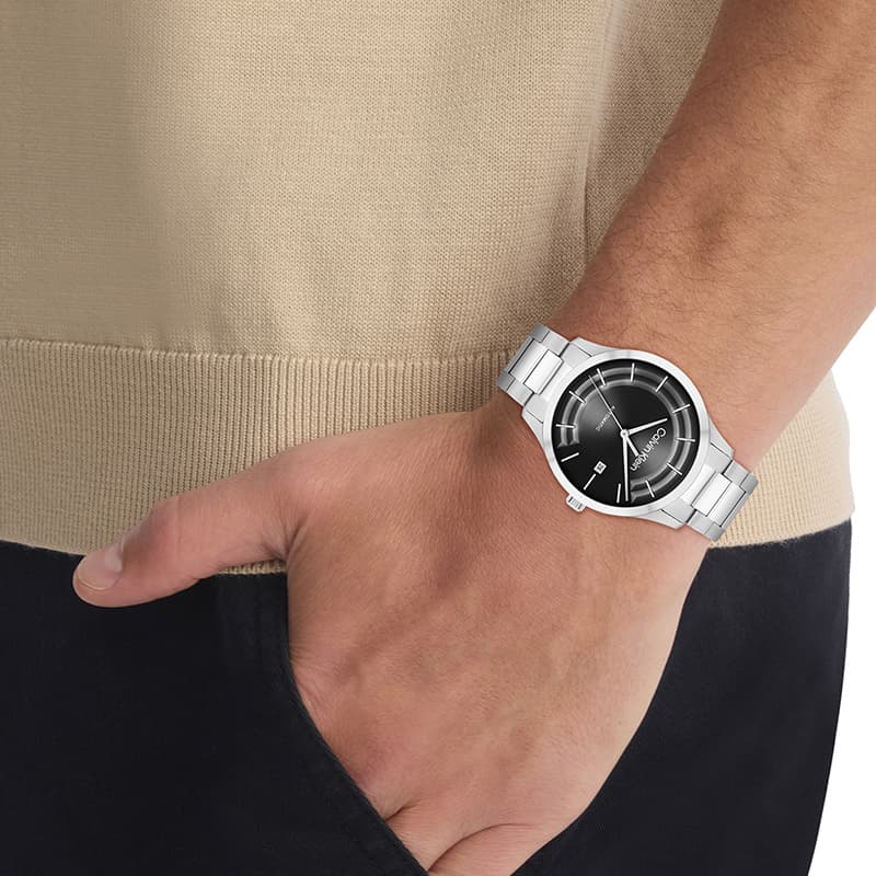Механические часы Calvin Klein Knight Часы Автоматический Механический Механизм Стальной Ремешок 40 мм Черный Циферблат Унисекс - изображение 5