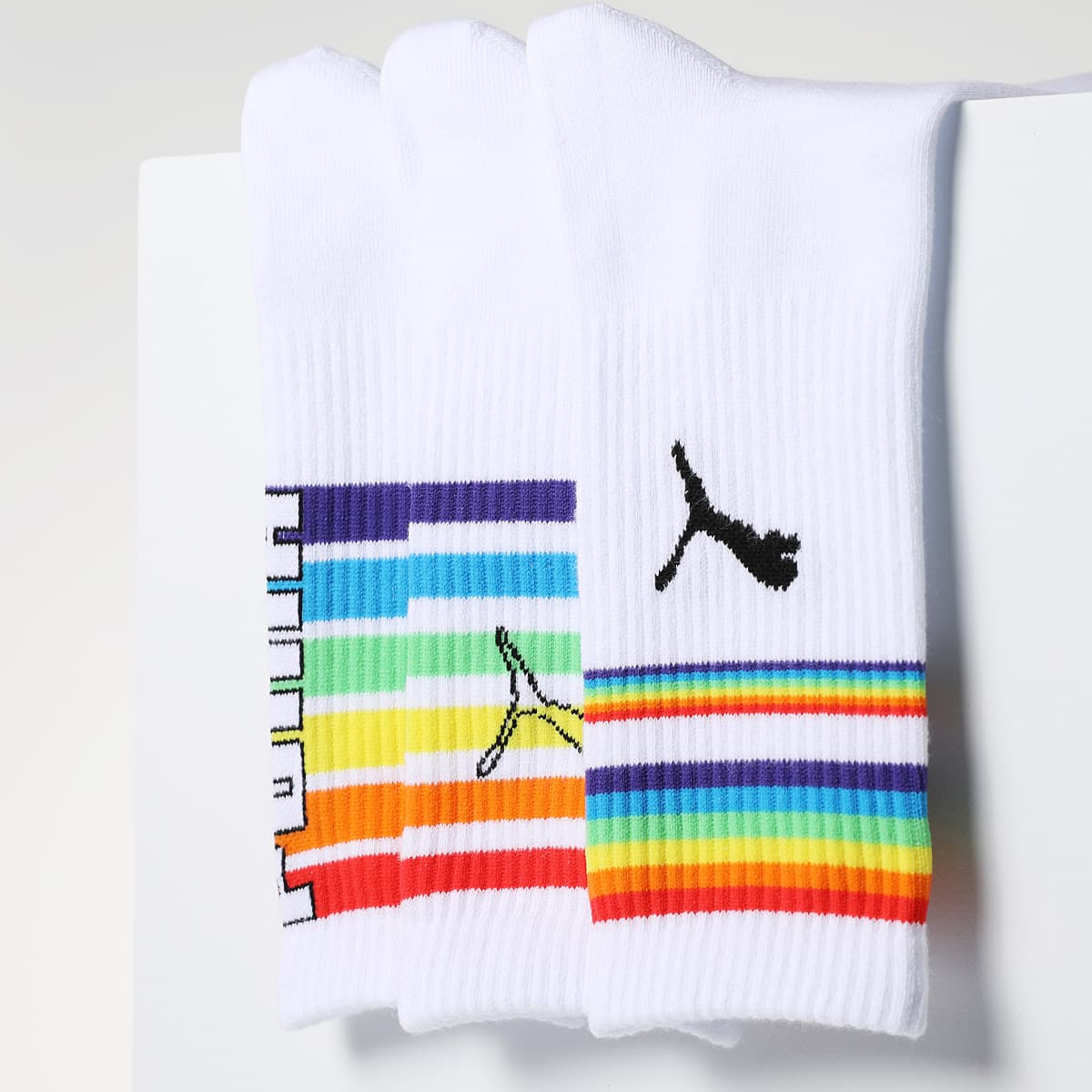 Носки PUMA Носки до колена унисекс 3 упаковки белые - изображение 5