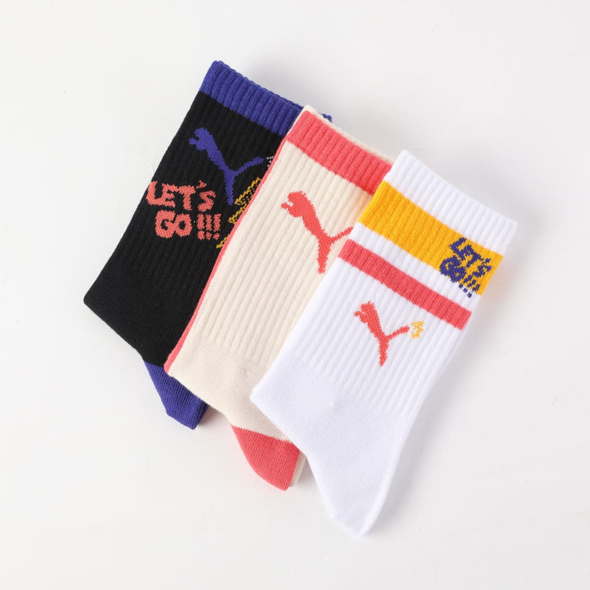 PUMA Kids Носки экрю/черный/белый - изображение 4