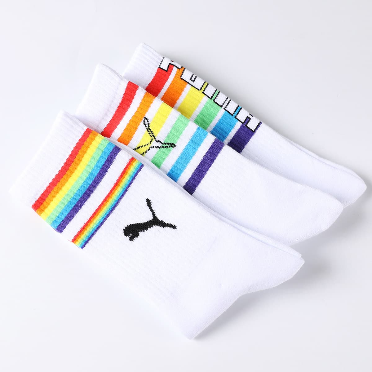 Носки PUMA Носки до колена унисекс 3 упаковки белые - изображение 6