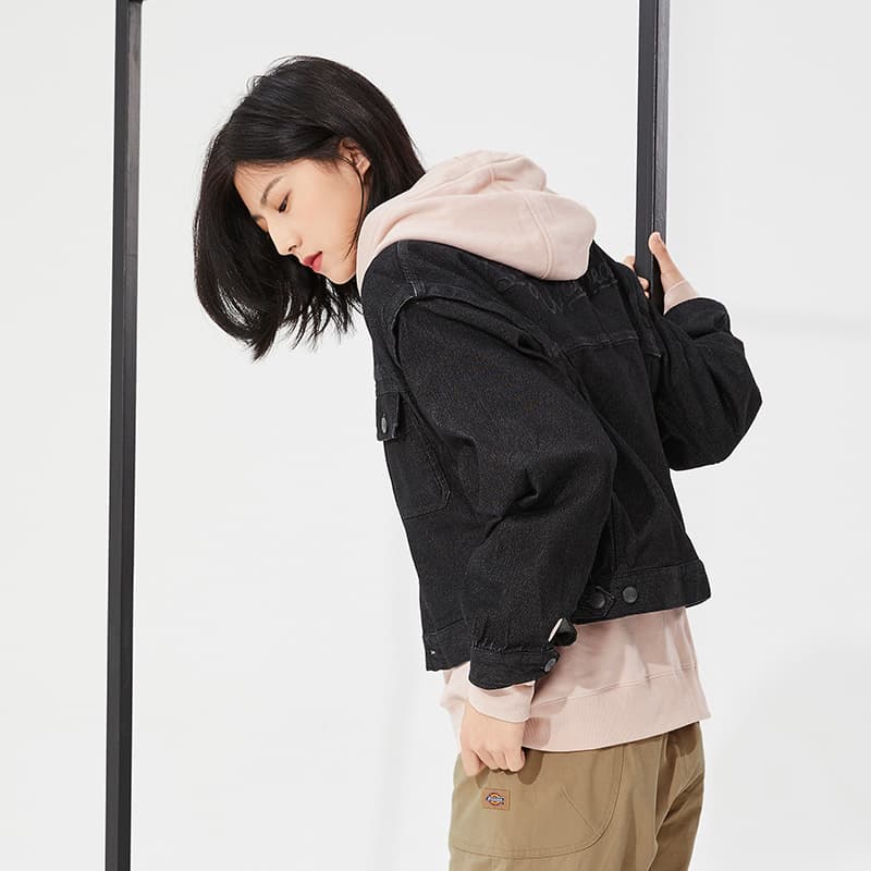 Dickies Джинсовая Куртка Женская Черная - изображение 4