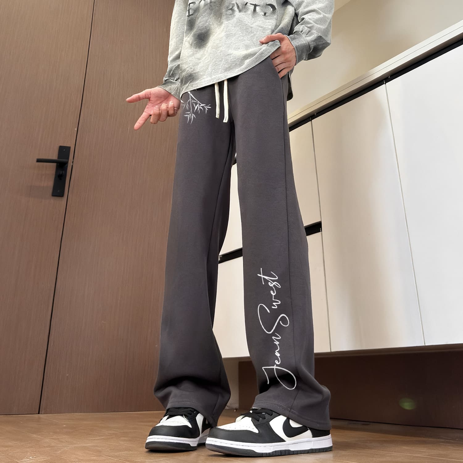 Штаны JEANSWEST Трикотажная ткань Повседневные штаны Унисекс - изображение 4