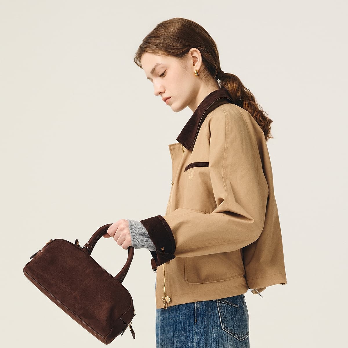 Teenie Weenie American Vintage Minimalist Укороченное пальто женское - изображение 5