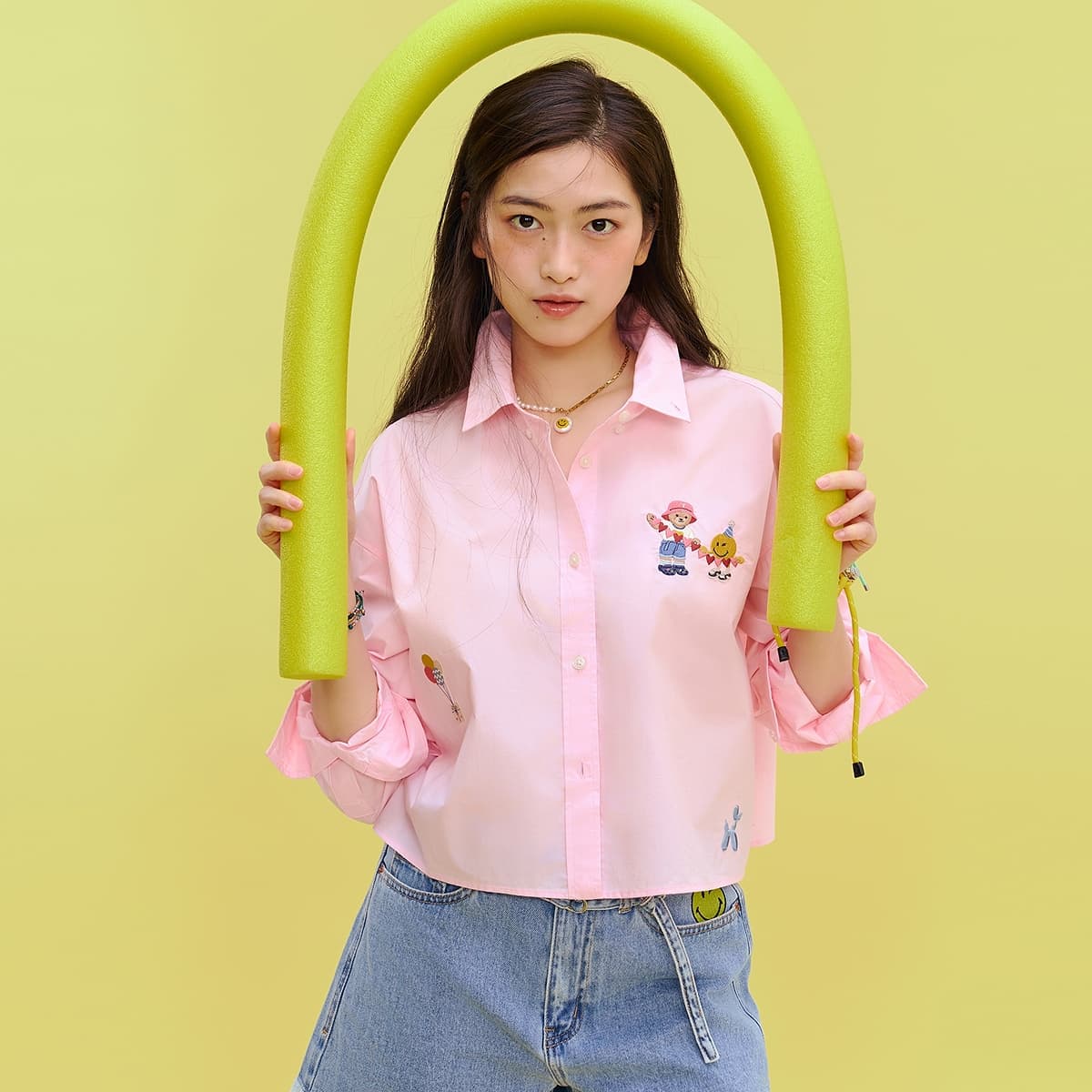 Блузка Teenie Weenie X Smiley Рубашка Женская - изображение 5