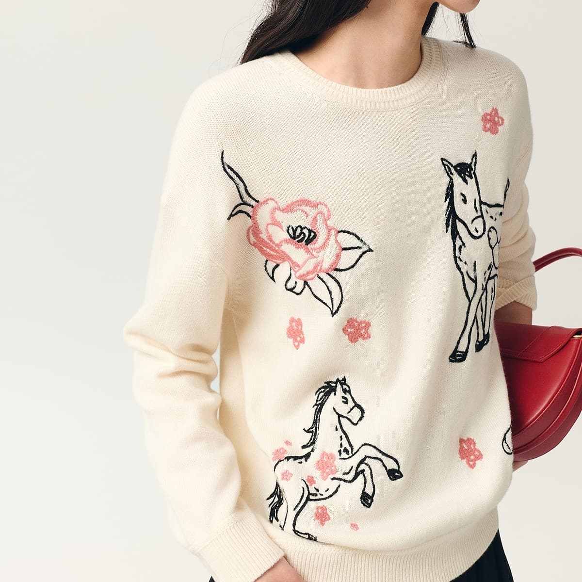 Кофта Teenie Weenie Year of The Horse Collection Айвори Белый Женский Трикотаж - изображение 5